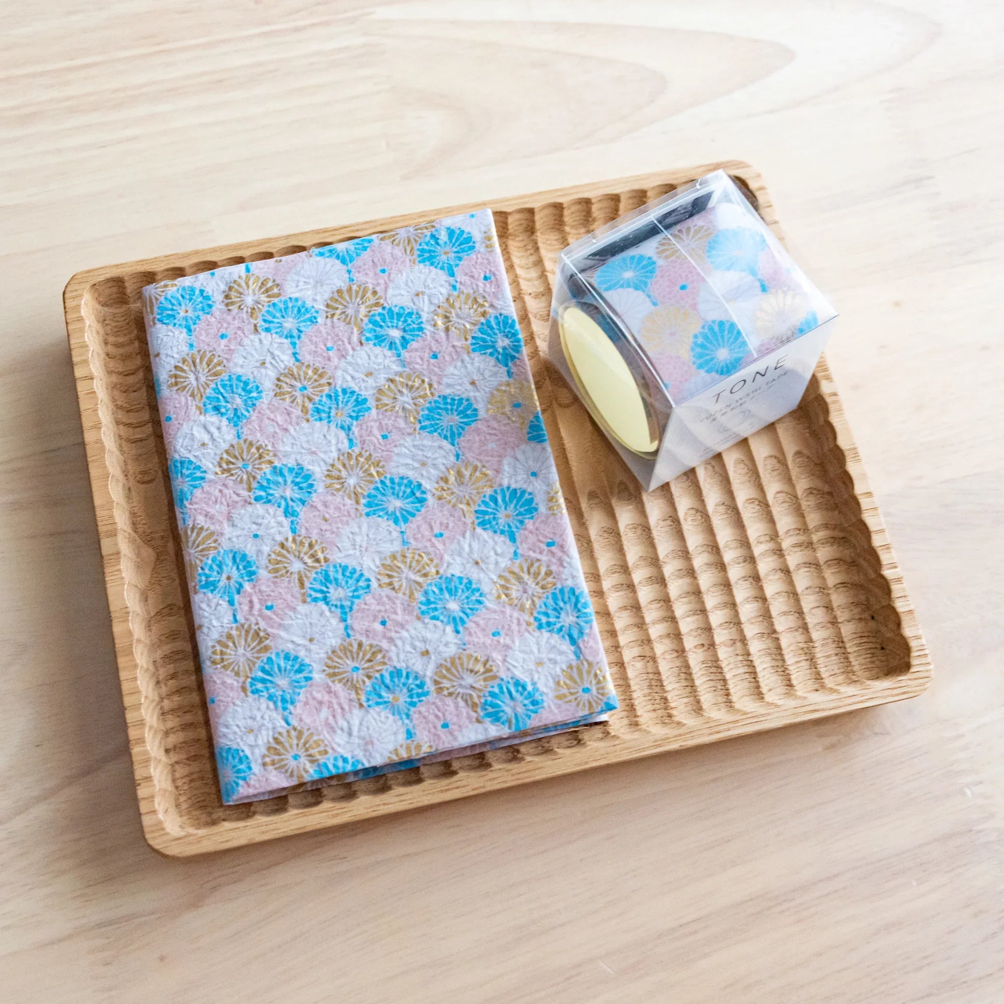 Sky Blossom Pastel Chrysanthemum Hand-Dy, variant 2: angled view revealing all product sides with full visual clarity