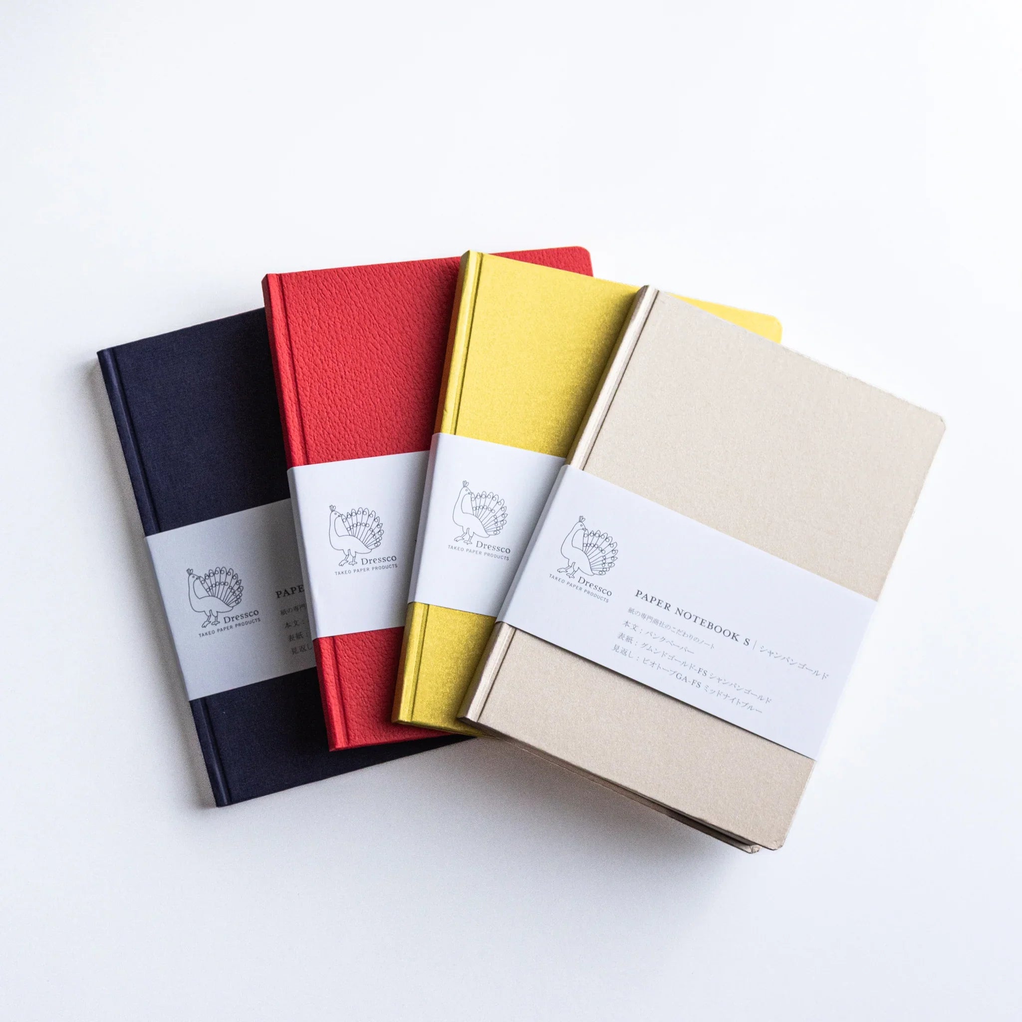 Front cover view of Dressco Bank Ledger Paper A6 notebook showing the cover design and compact Japanese notebook format