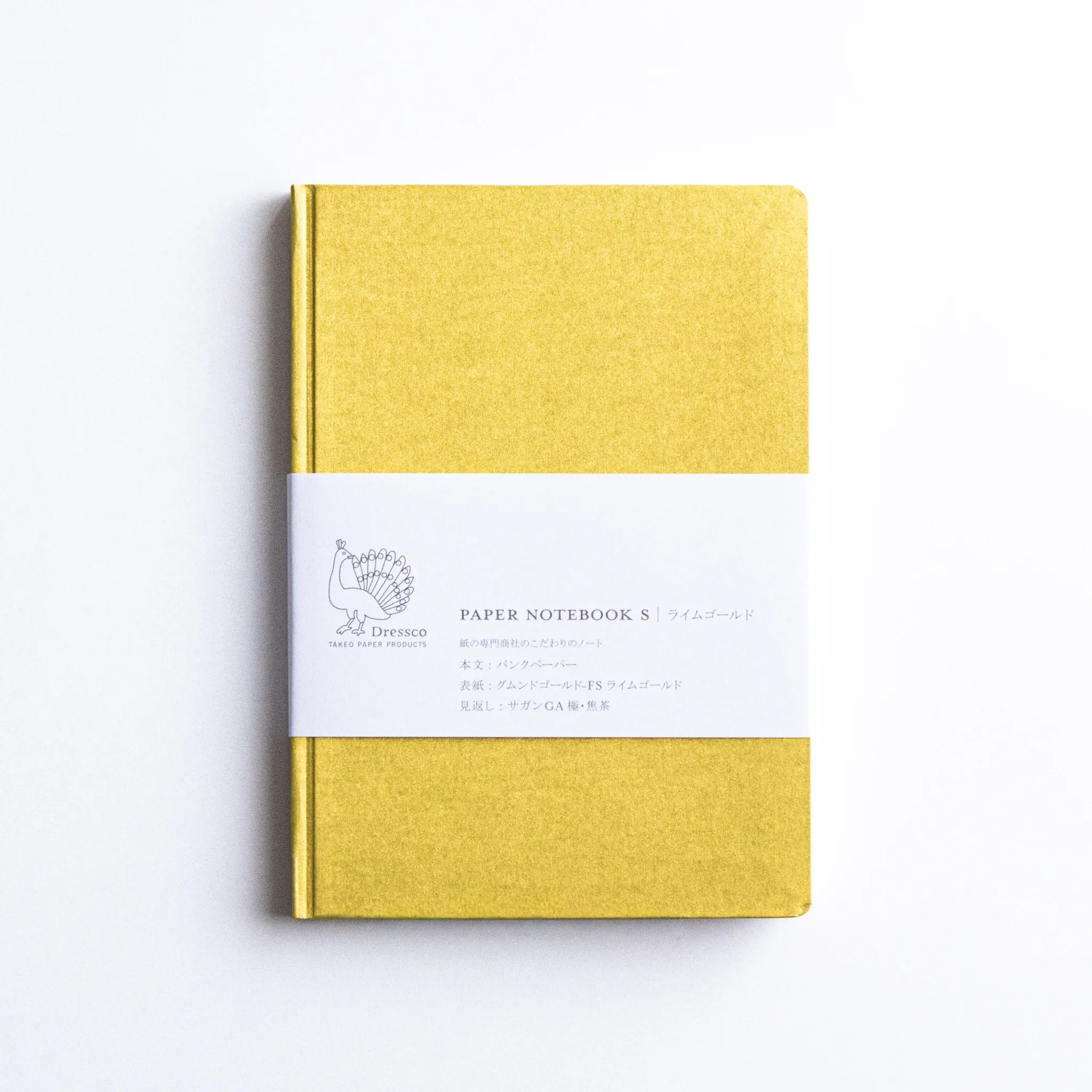 Back cover view of Dressco Bank Ledger Paper A6 notebook showing cover finish and sewn spine binding detail