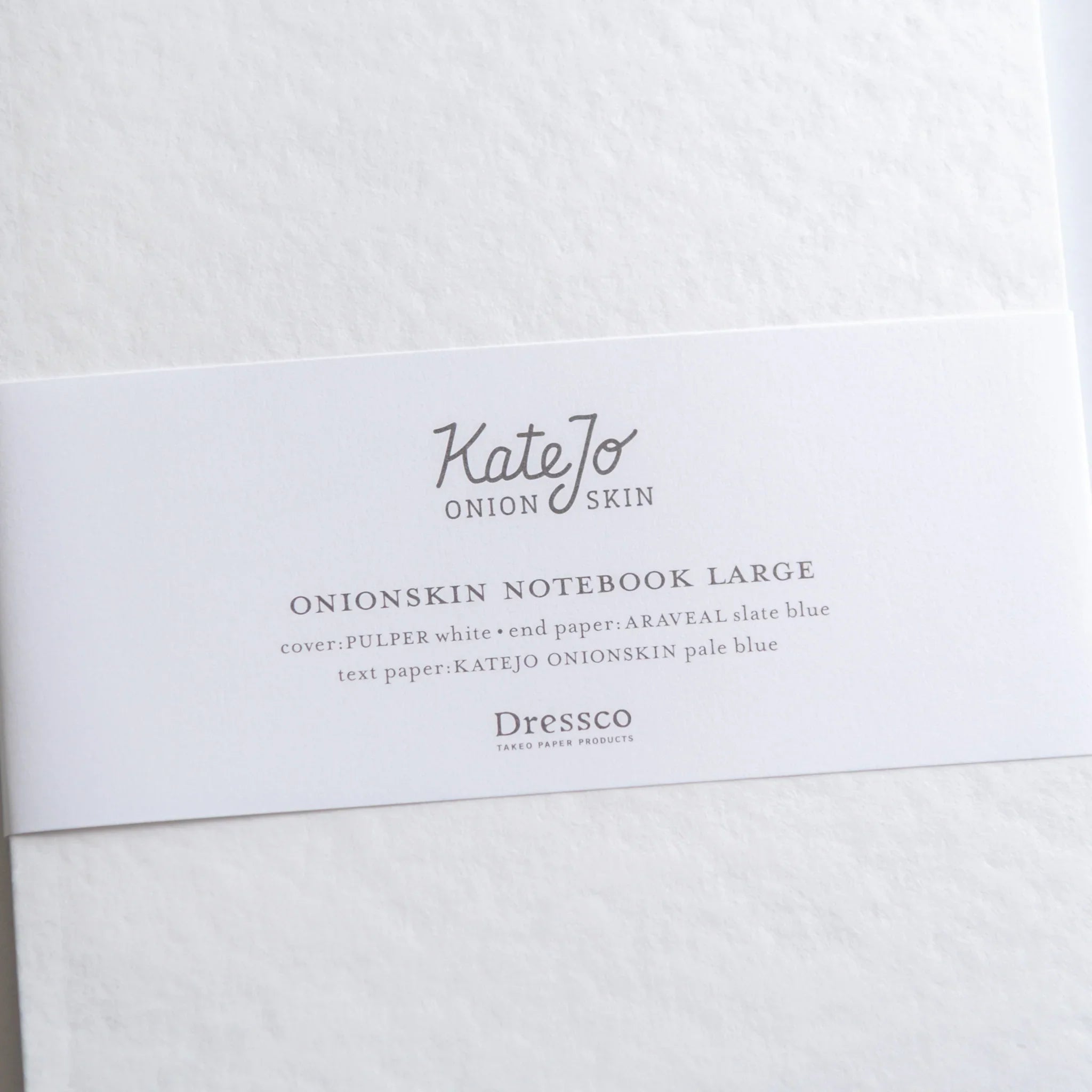 Gift presentation of Dressco Blue B6 onion skin notebook with coordinating packaging for writing and personal corresponden