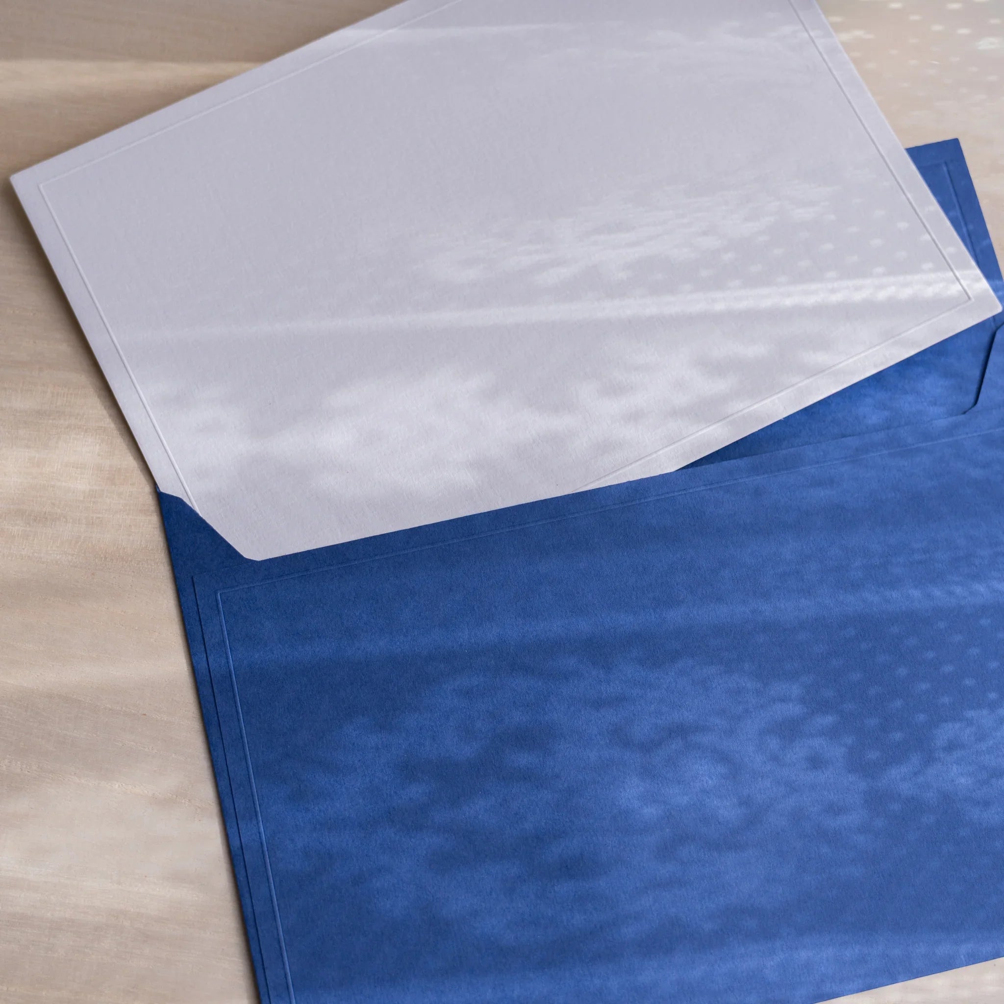 Dressco ivory large embossed envelope image ninety-six, close-up texture detail, with embossing quality, set of three