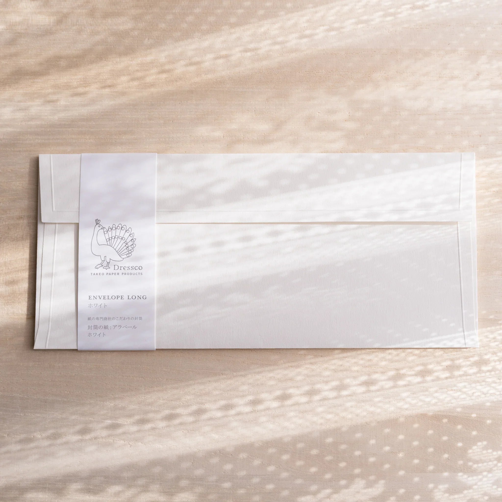 Dressco ivory medium embossed envelope image fourteen, right angled side view, with embossing detail, set of three