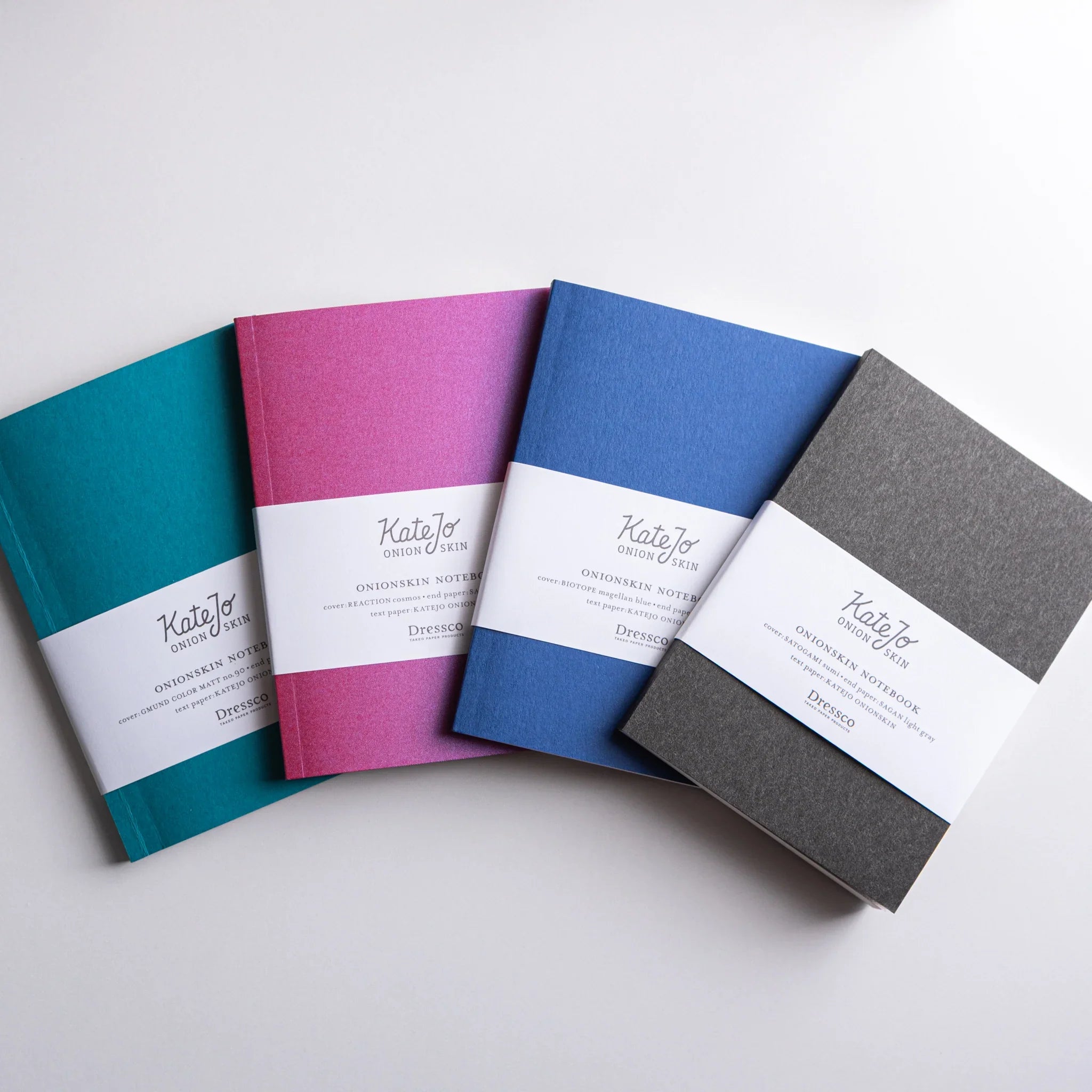 Dressco Onion Skin Paper A6 notebook front cover showing the lightweight translucent paper and compact profile