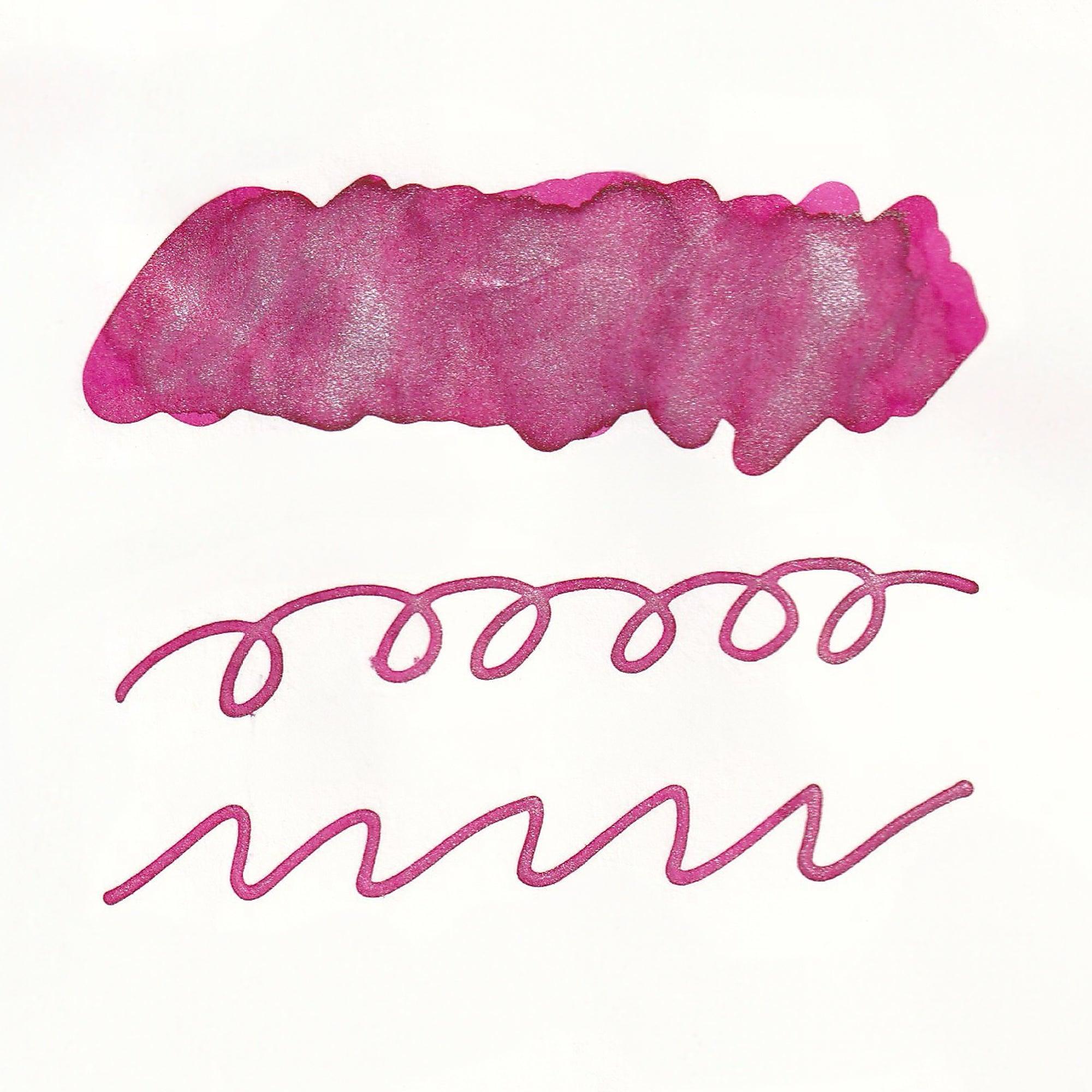 Guitar Sparkle Berry Purple shimmer ink with metallic pearl effect traditional Japanese pigment for writing and note-taking