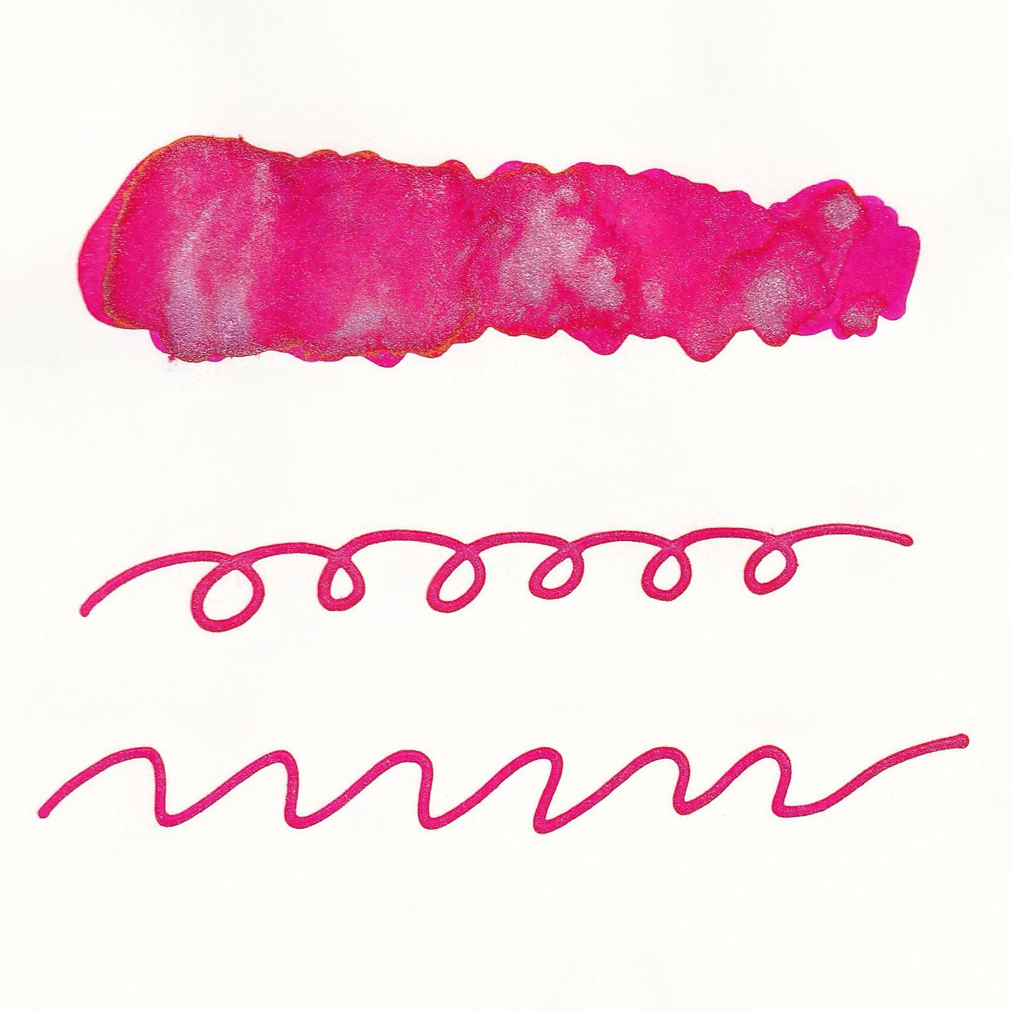 Guitar Sparkle Cherry Red shimmer ink with metallic pearl effect traditional Japanese pigment with quality binding and paper