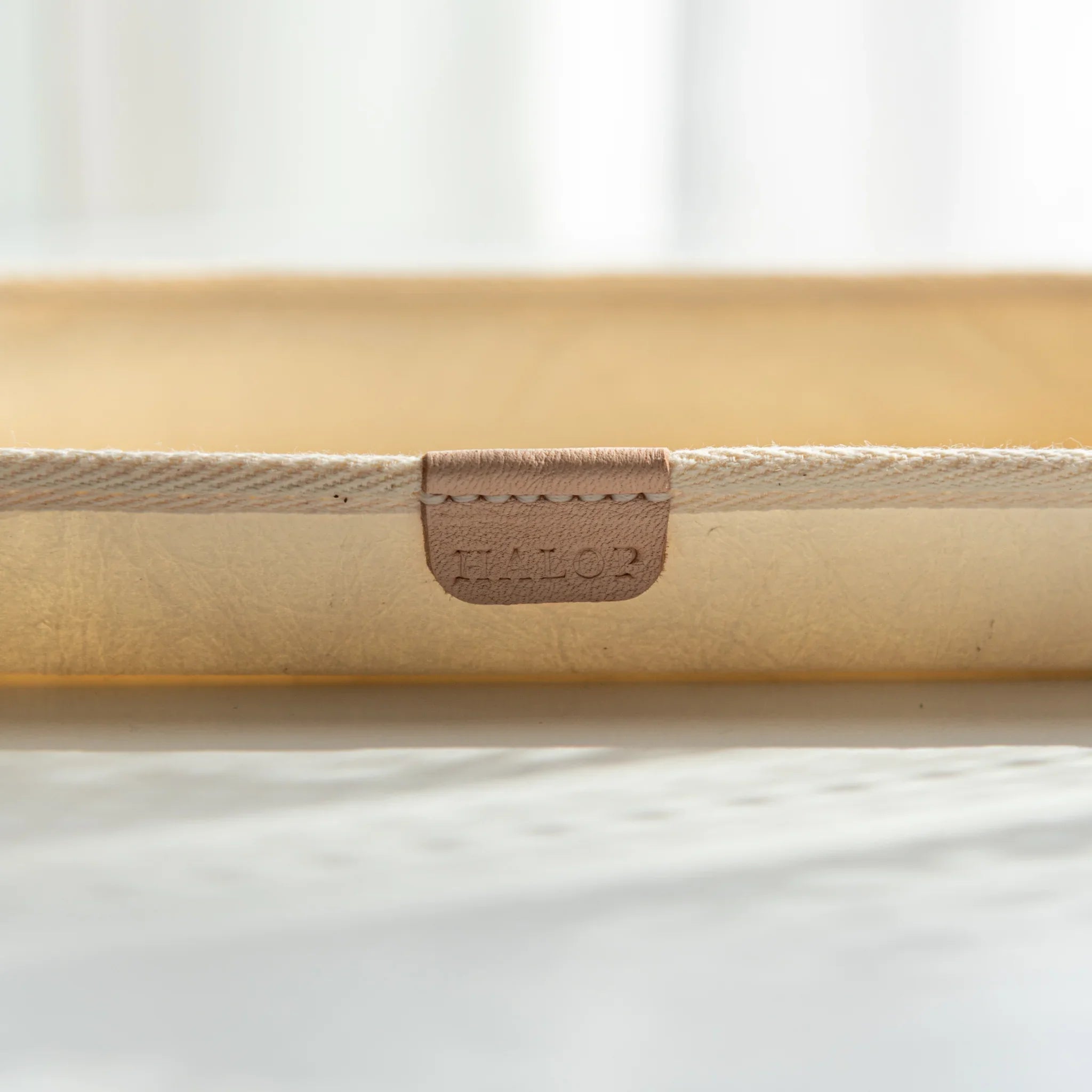 Handcrafted Sugihara Washi Paper Pen Tray white detailed close-up of washi paper texture and construction