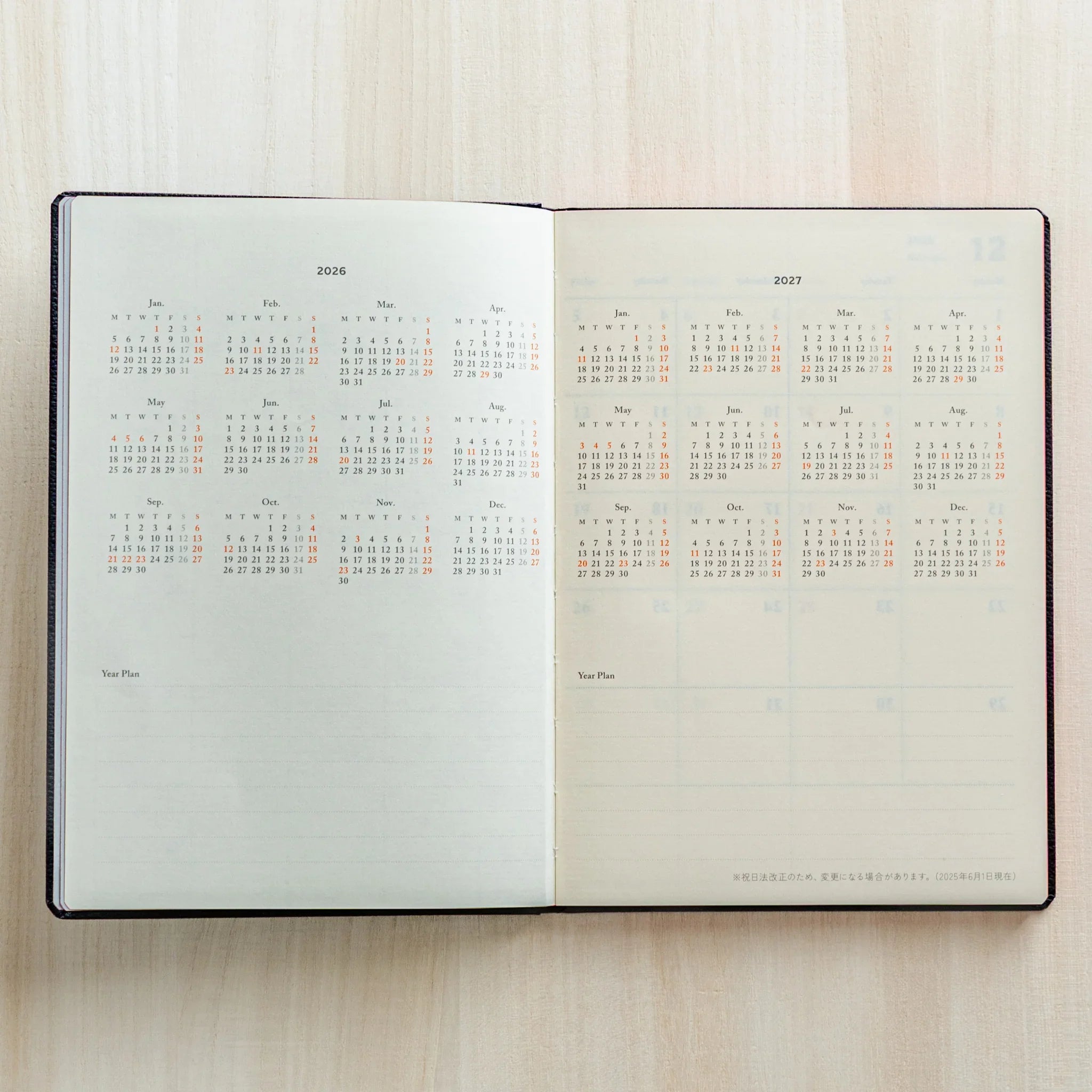 Life Noble 2026 hardcover planner featuring charcoal, closed cover showing showing gold foil embossing