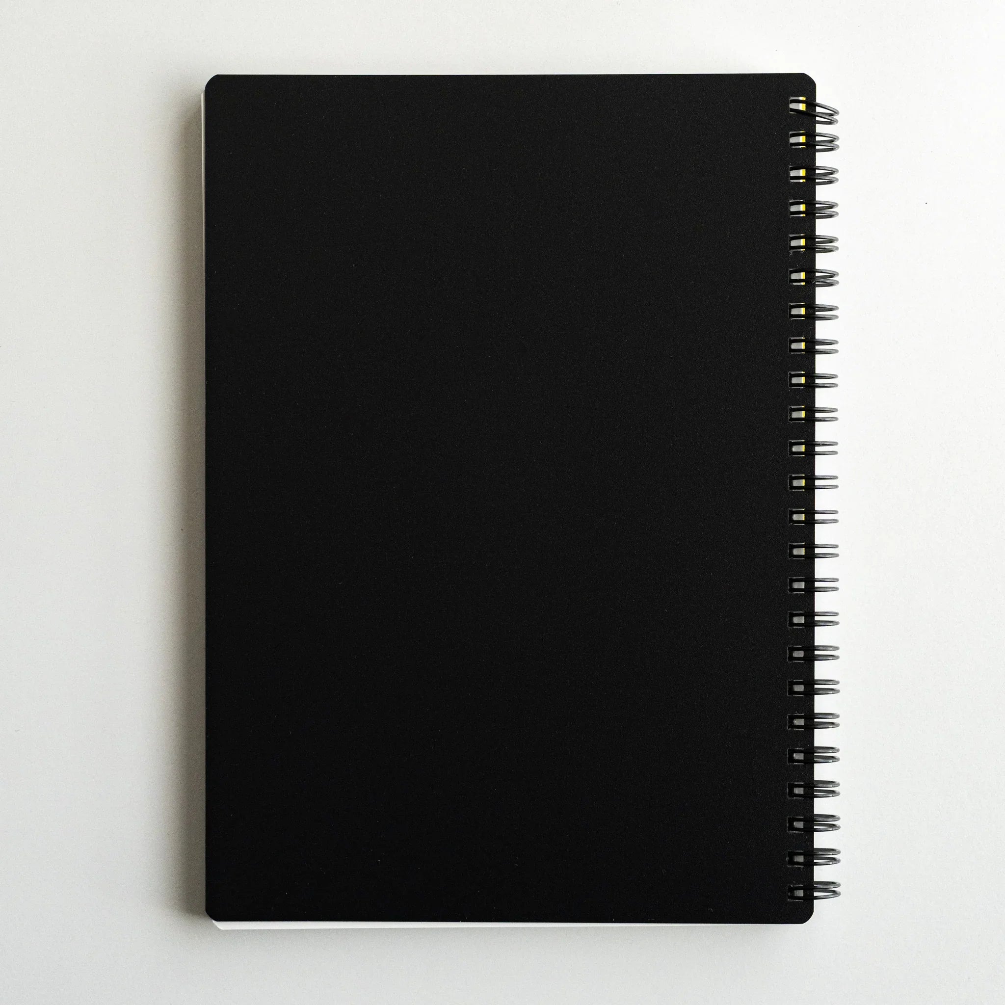 Maruman Mnemosyne notebook, cover interior showing endpapers, Mnemosyne Maruman Japan A4 or A5 notepad with perforated pages