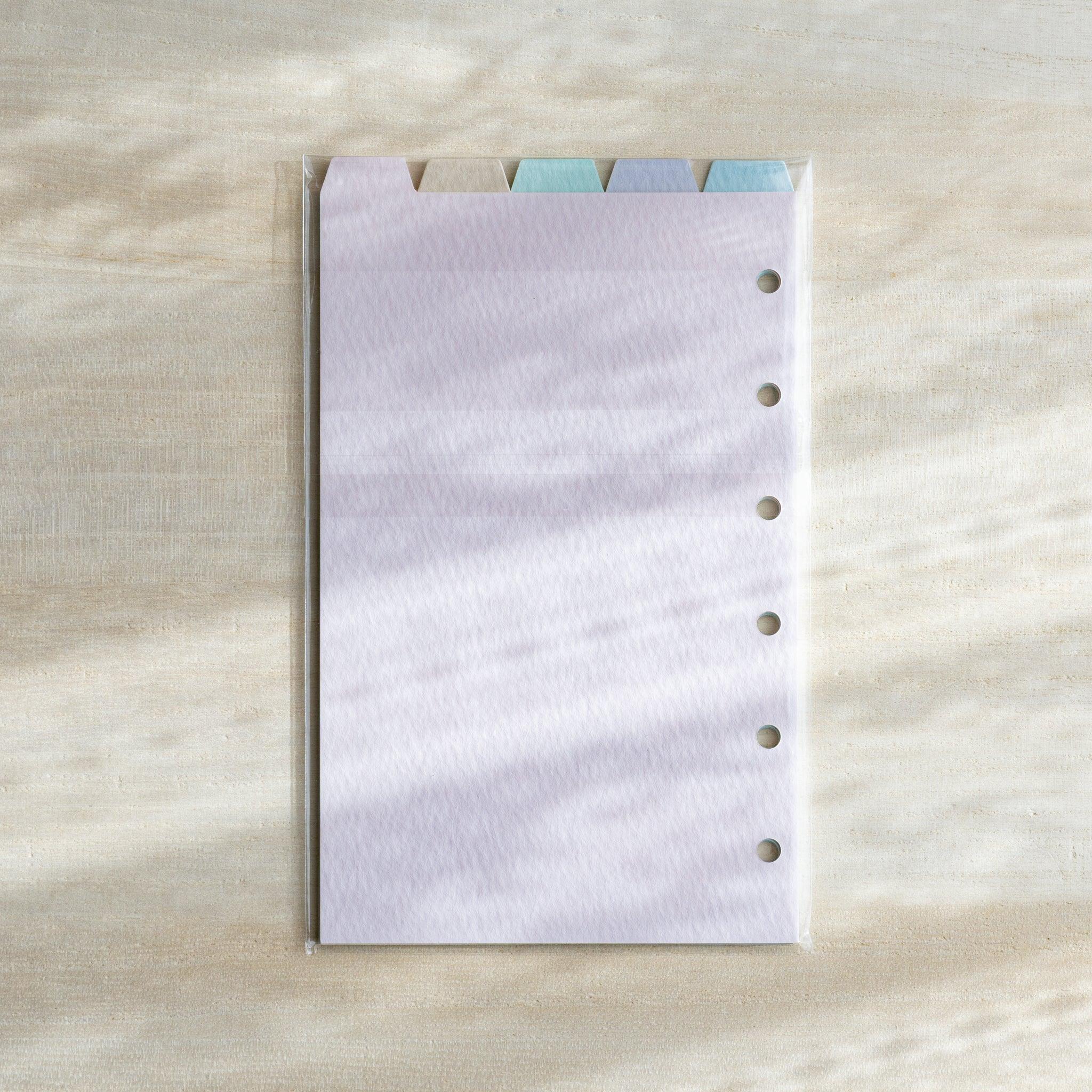 Mermaid Top-Tab Index Dividers for Mini 6 Planners (5-Tab Set), component or set arrangement display