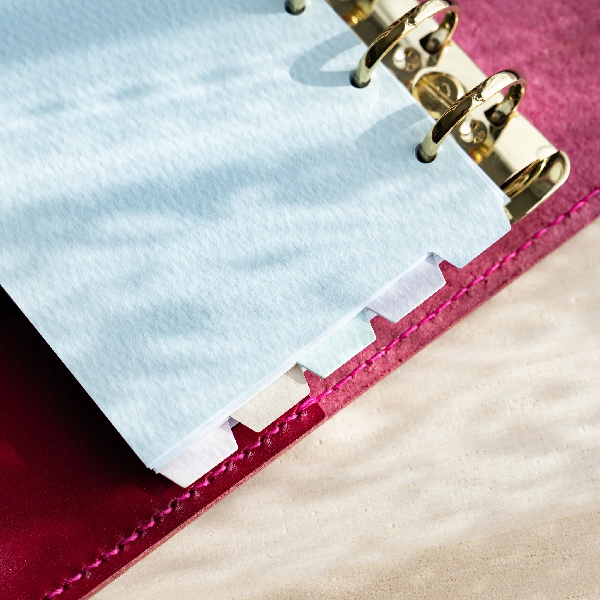Individual dividers fanned showing five distinct tabs and features and features and features and features