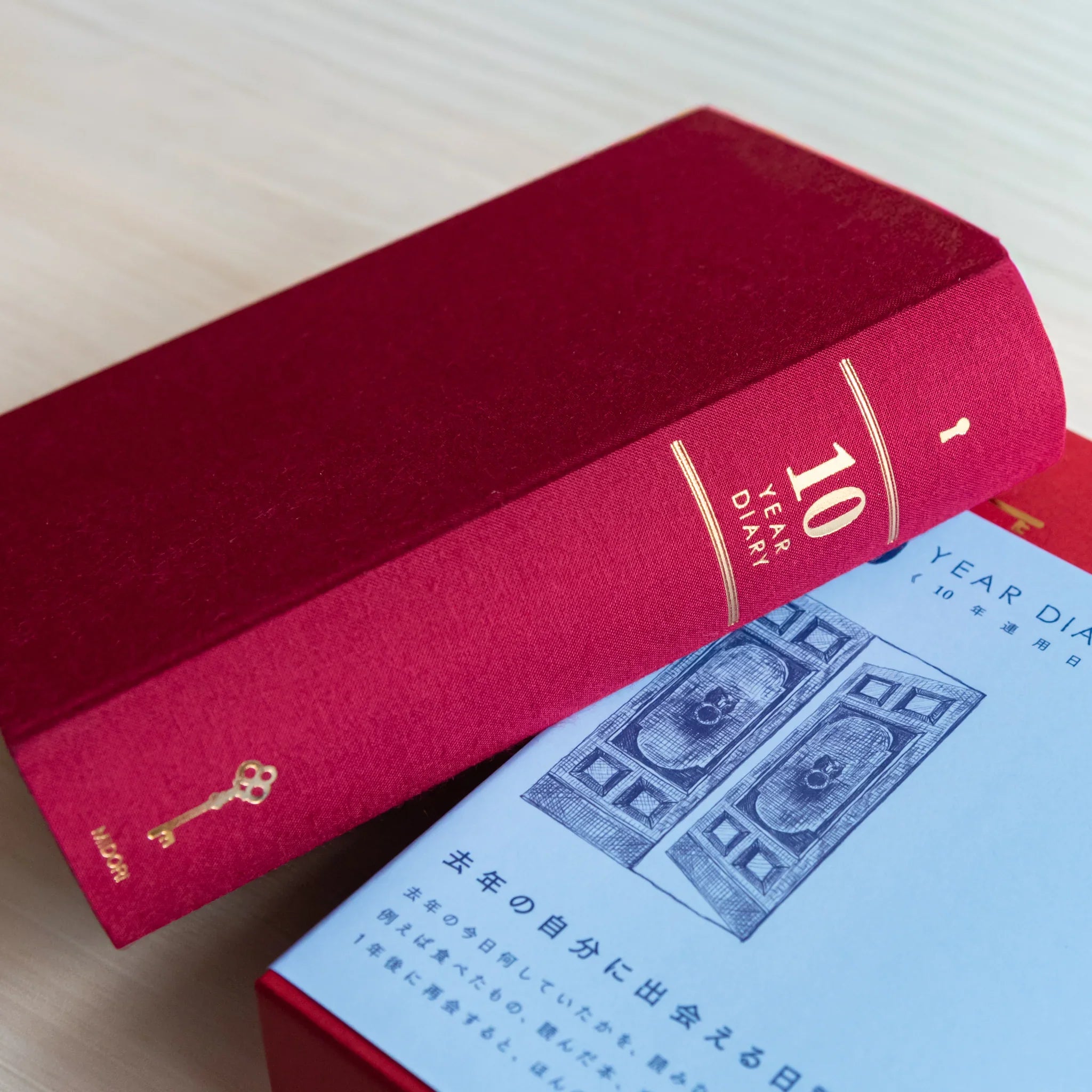 Midori 10-year journal, interior page showing date column headers and ruling, Japanese stationery product with quality