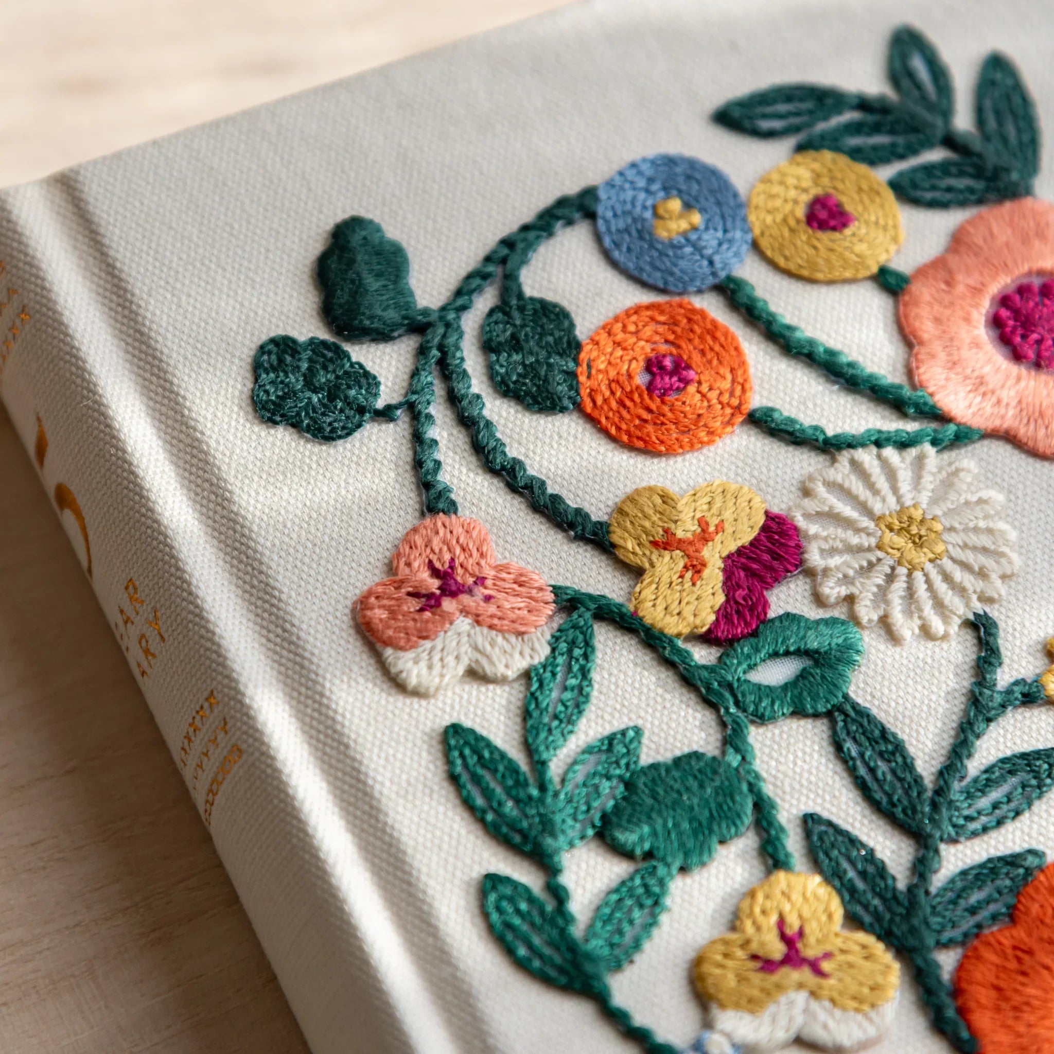 Midori 5-year journal, cover interior showing endpapers and construction, stationery item from Japan with quality