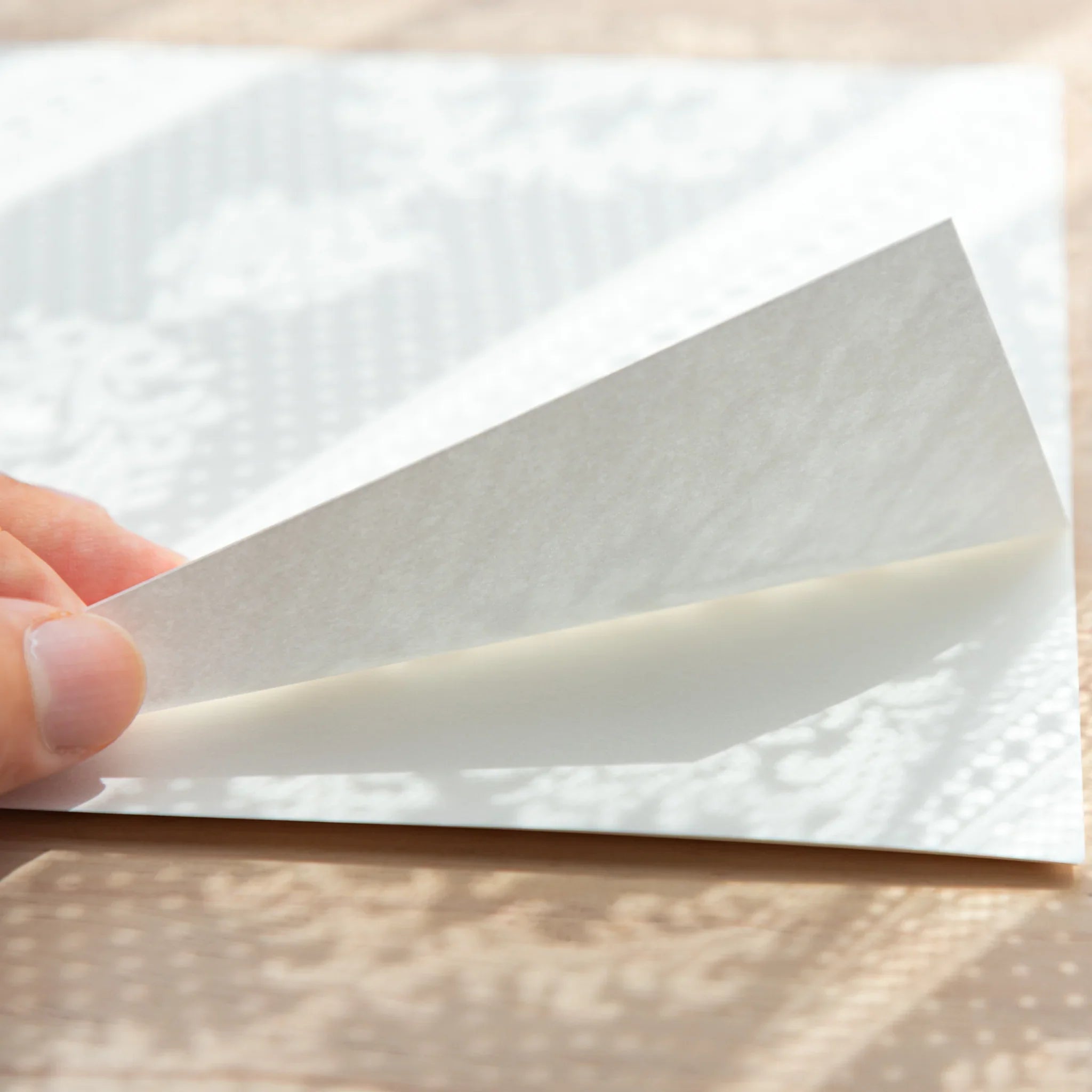 Smooth Onion Skin A4 Loose Leaf Paper alcohol ink compatible with fine smooth paper quality displayed, Japanese stationery