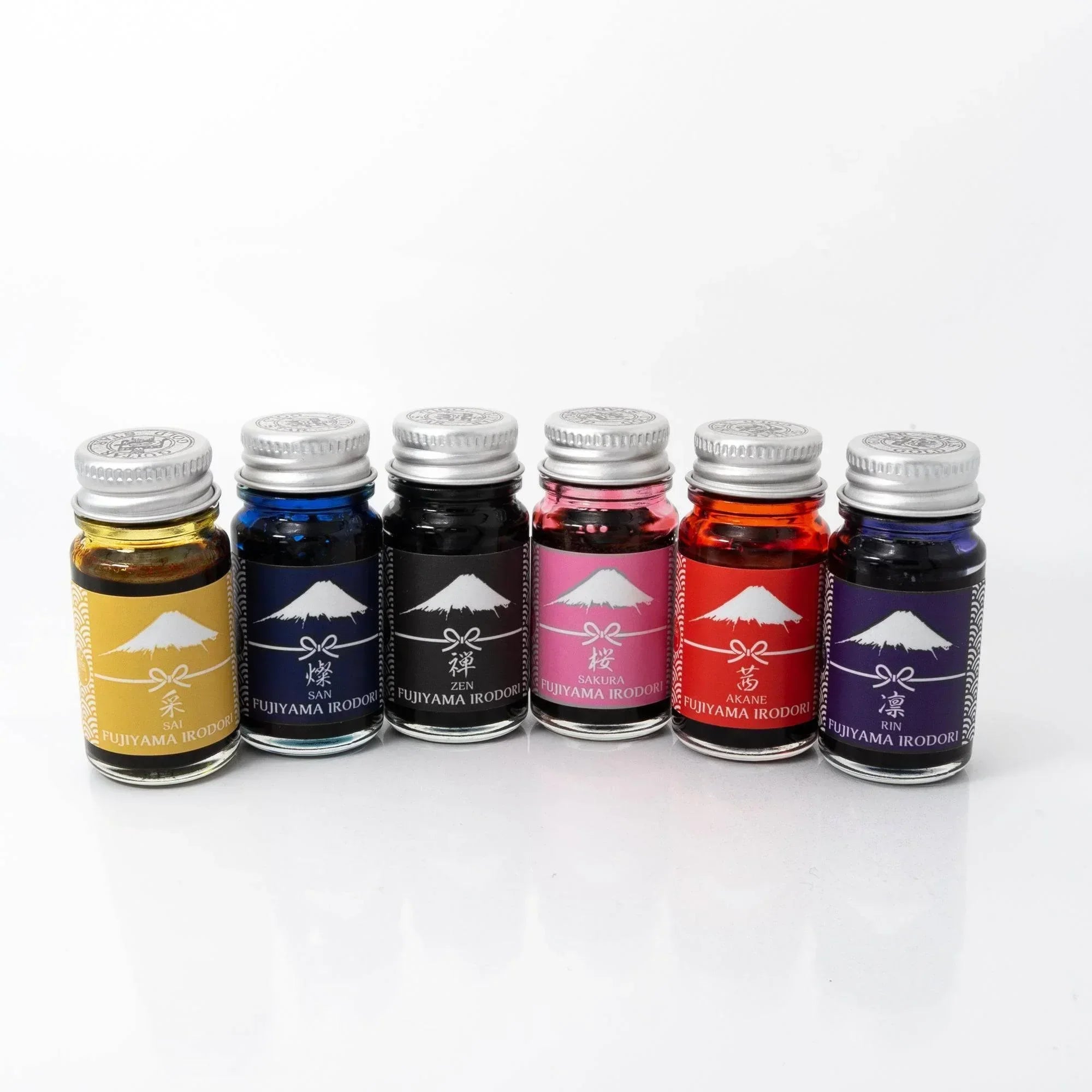 Test writing sample of FUJIYAMA IRODORI RIN ink on quality paper showing color depth and writing characteristics