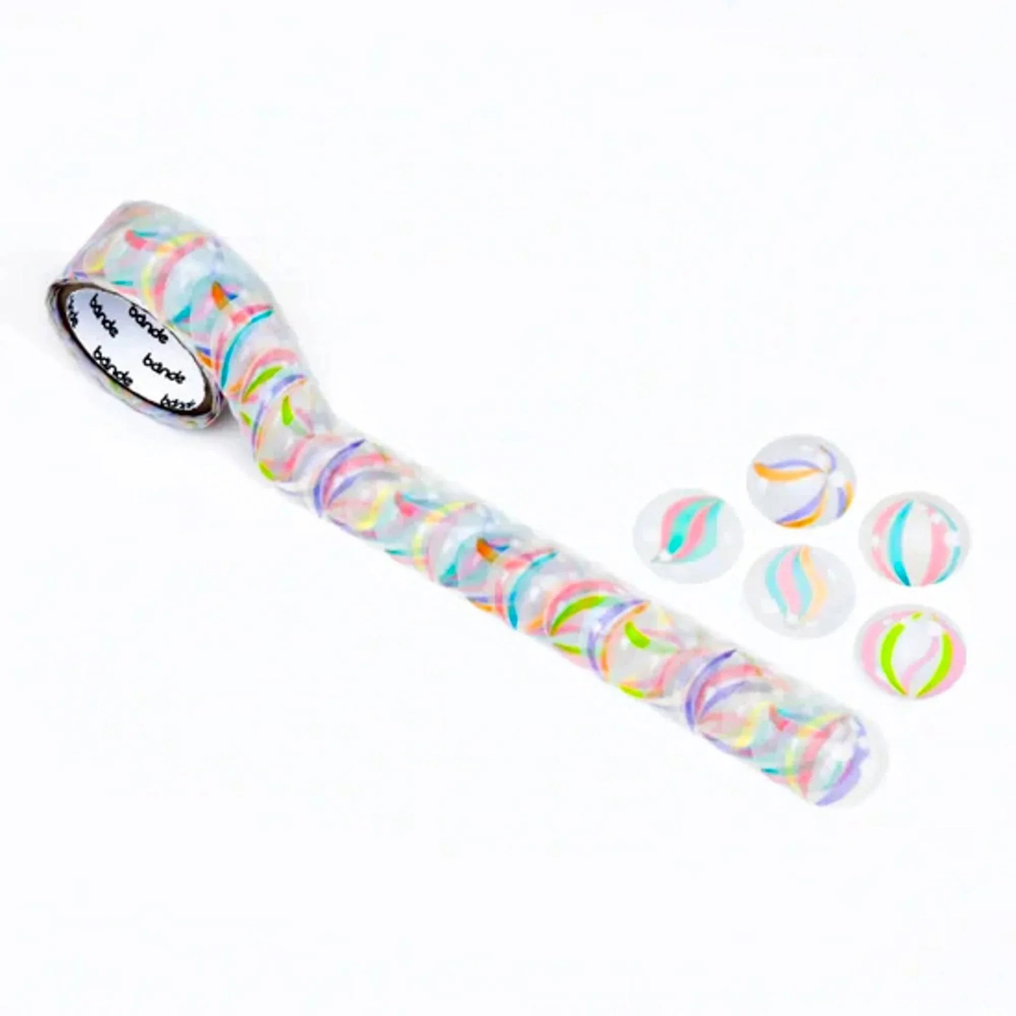 Bande Marble washi tape sticker roll with pre-cut decorative stickers marble texture pattern, from Bande Japan
