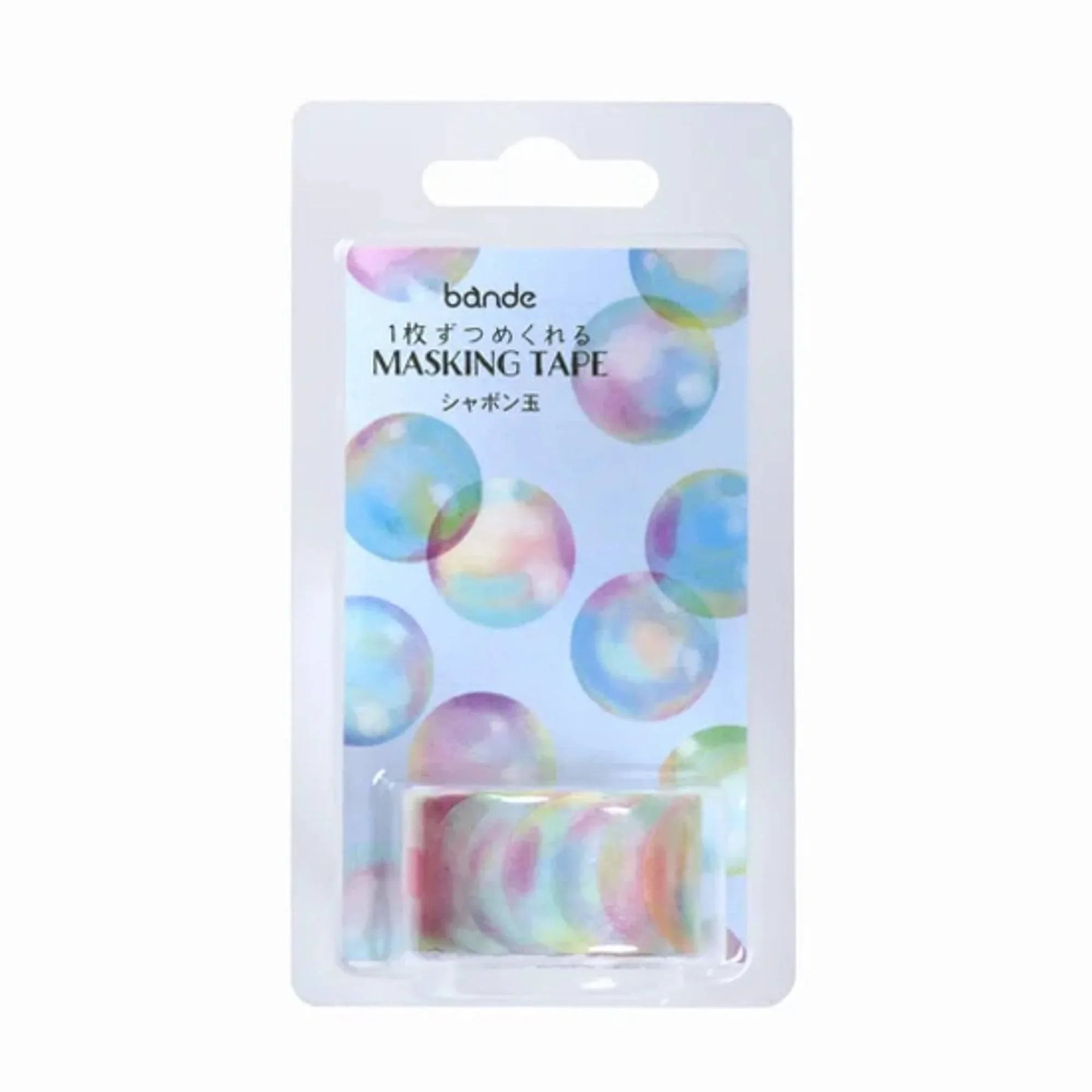 Bande Soap Bubble washi tape sticker design detail showing iridescent bubble motif decorative sticker