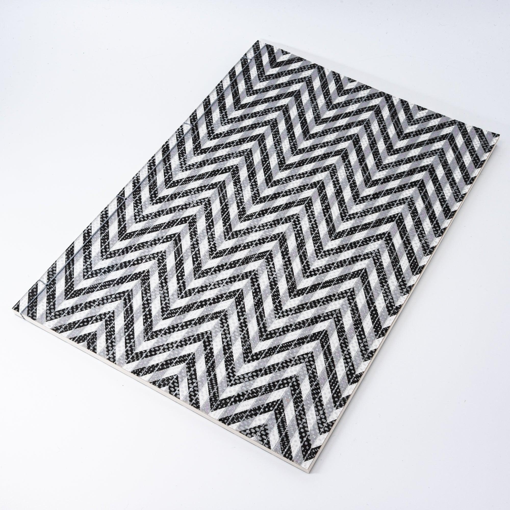 SOME PAD black washi notebook with Japanese binding and traditional hand-dyed dark cover with quality binding and paper