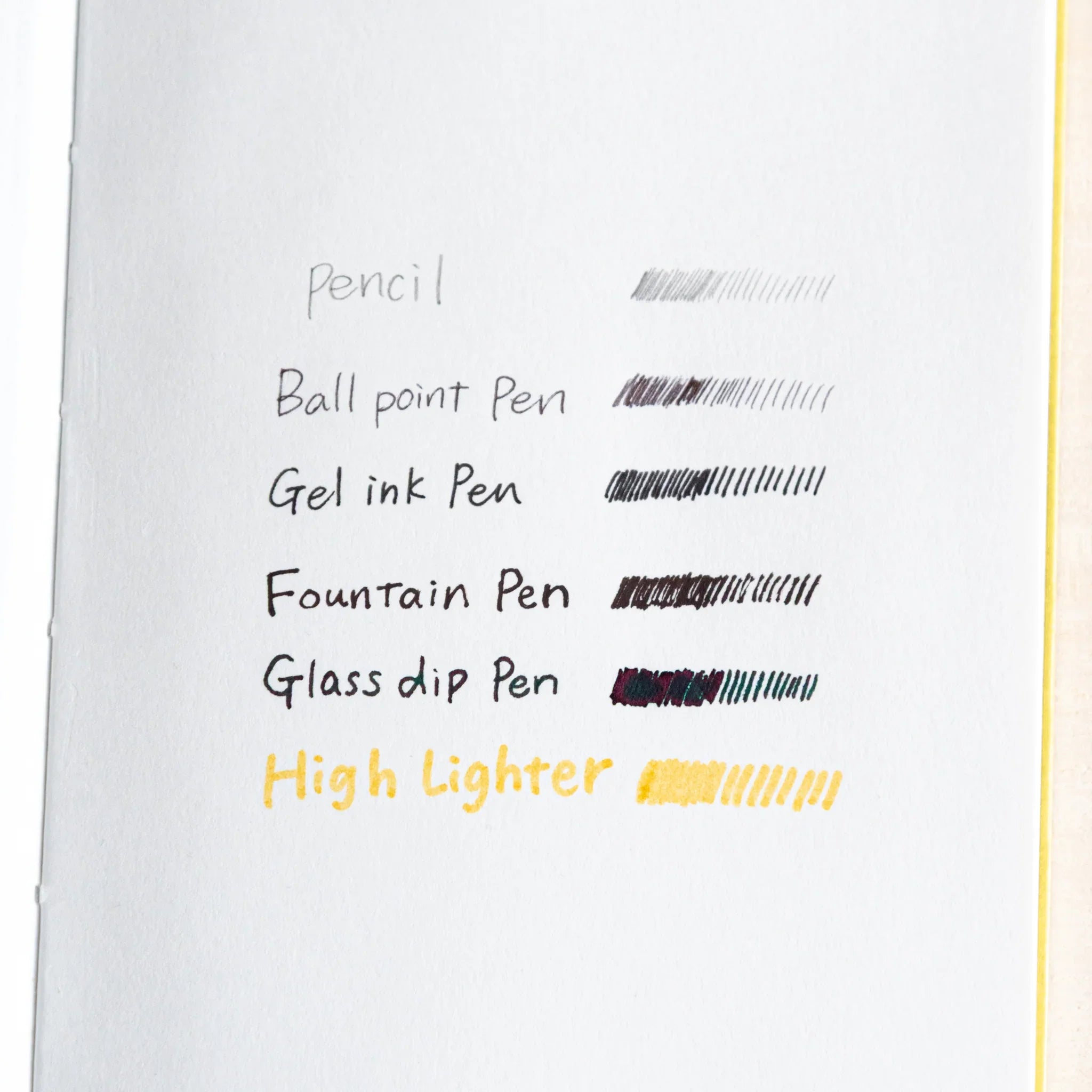 Bank Paper Bible size refill detail showing cream colored paper quality and lines                             