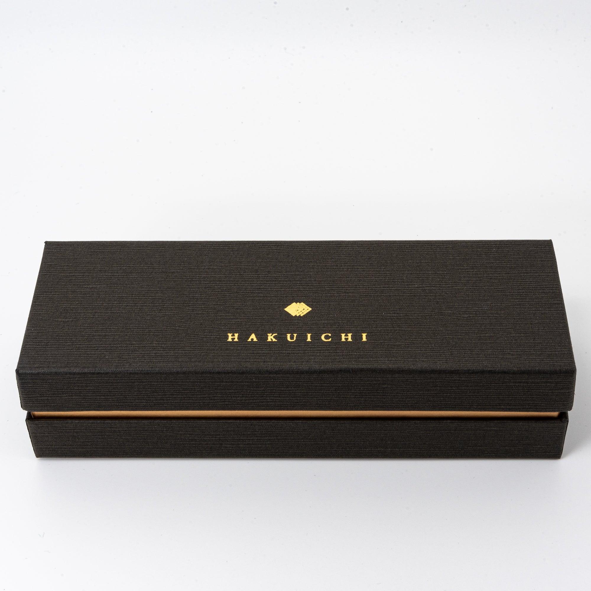 Japanese wine red ballpoint pen kraft gift box with closed packaging and cream ribbon, gift wrap presentation