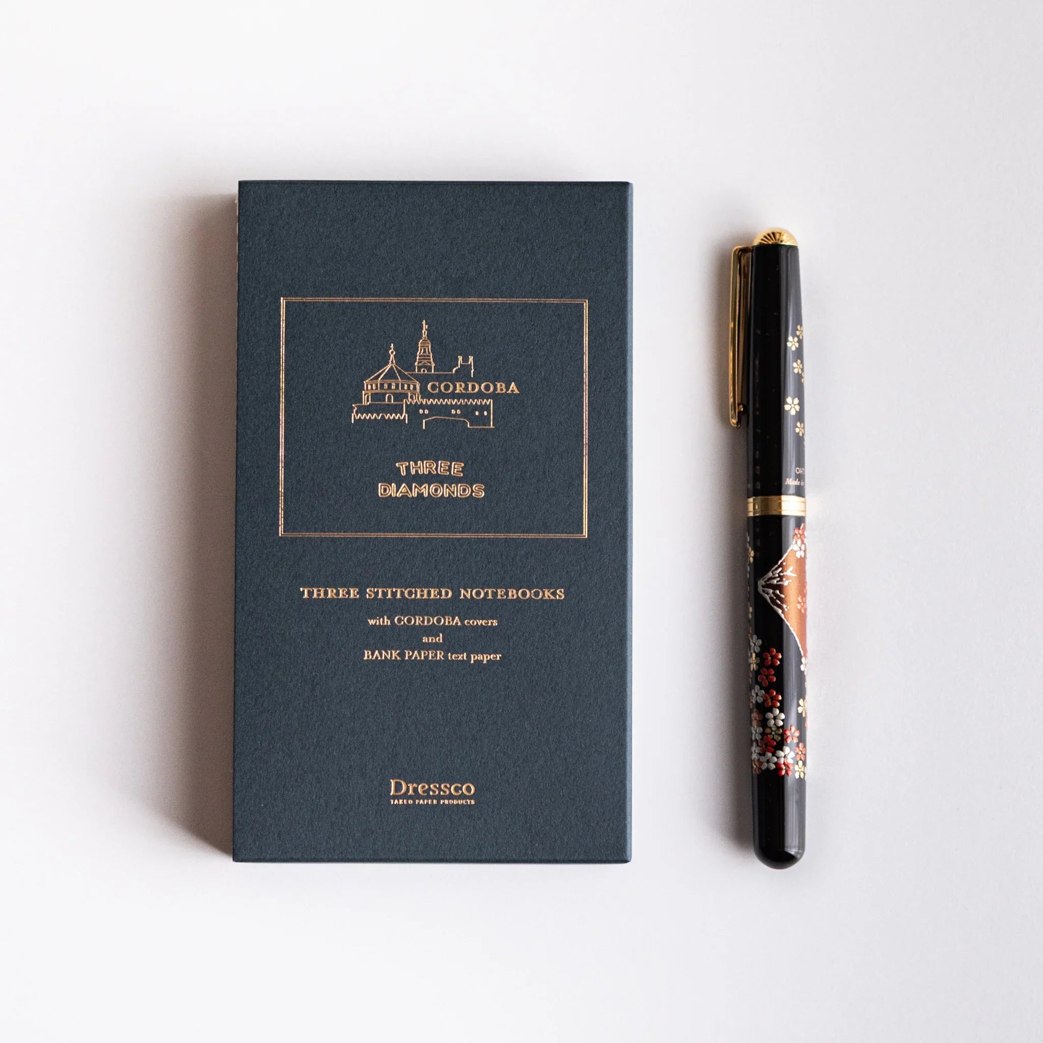 Single Dressco Bank Ledger notebook showing stitched binding and cover design for accounting or journal record keeping