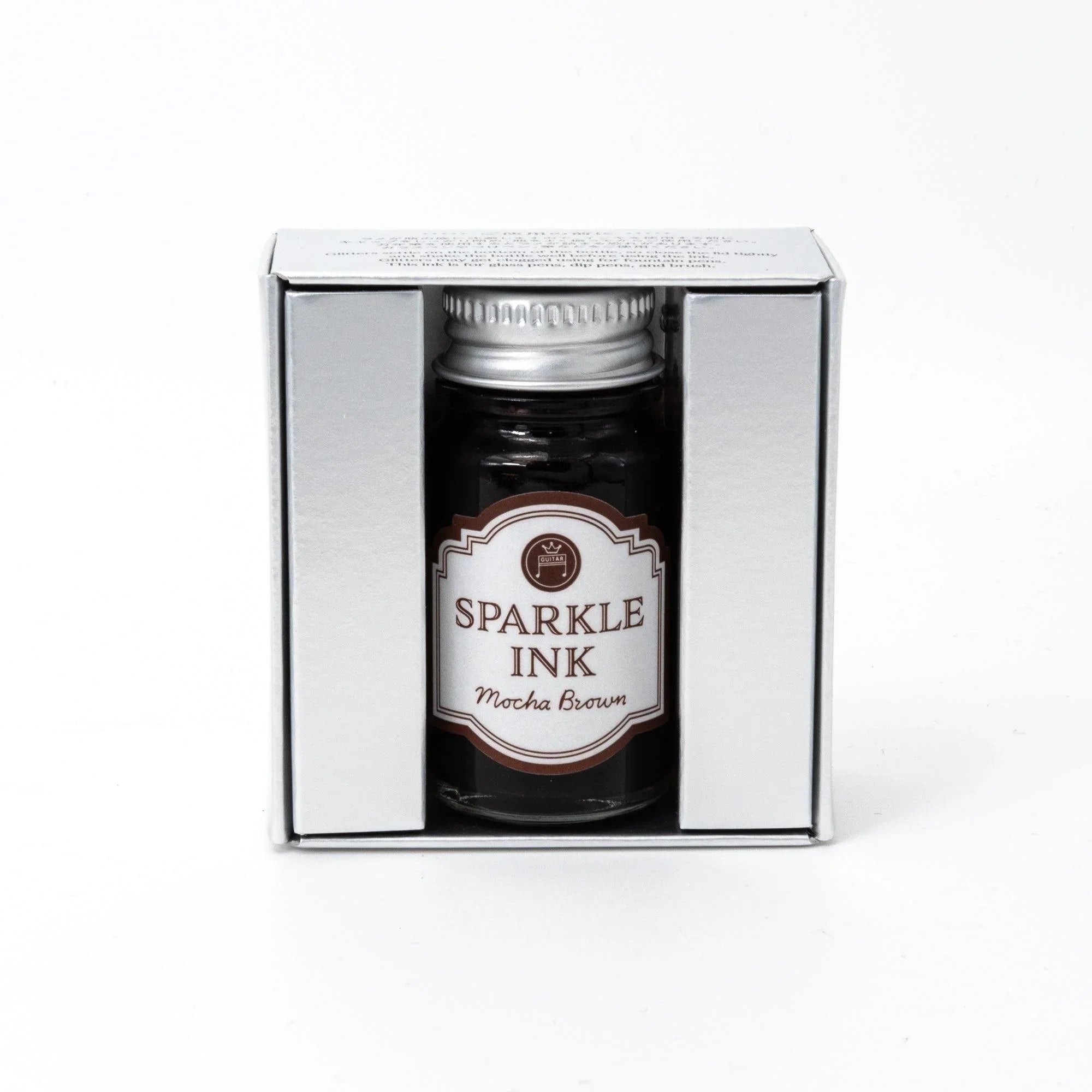 Mocha Brown Guitar Sparkle shimmer ink for brush pen writing and Japanese calligraphy with traditional Japanese craftsmanship