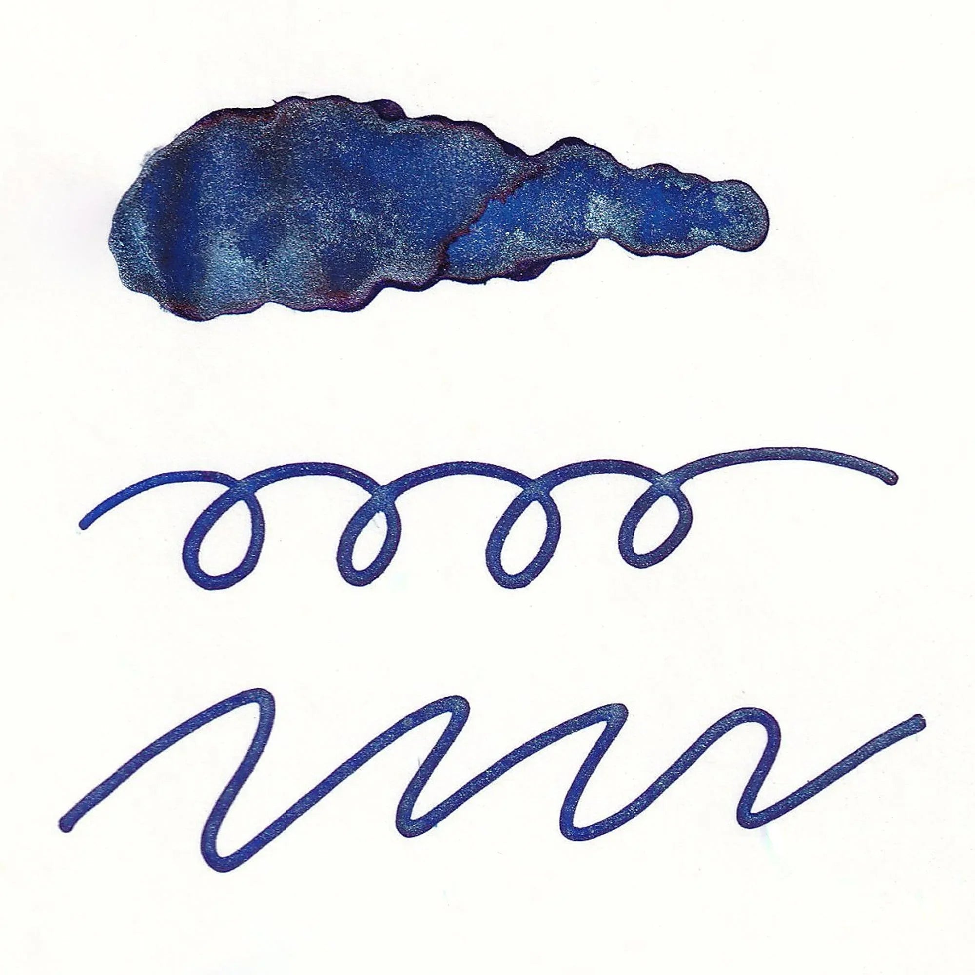 Guitar Sparkle Royal Blue shimmer ink with metallic pearl effect traditional Japanese pigment with quality binding and paper