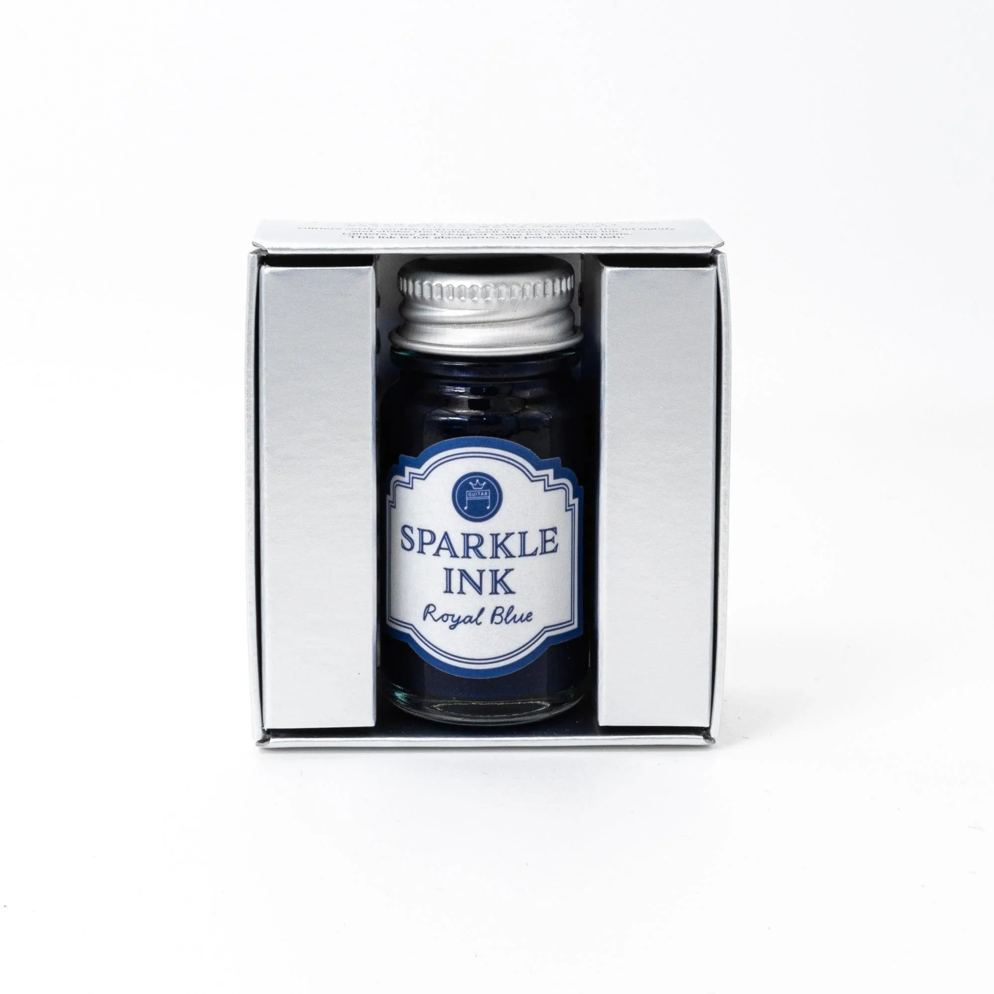 Royal Blue Guitar Sparkle shimmer ink for brush pen writing and Japanese calligraphy with traditional Japanese craftsmanship