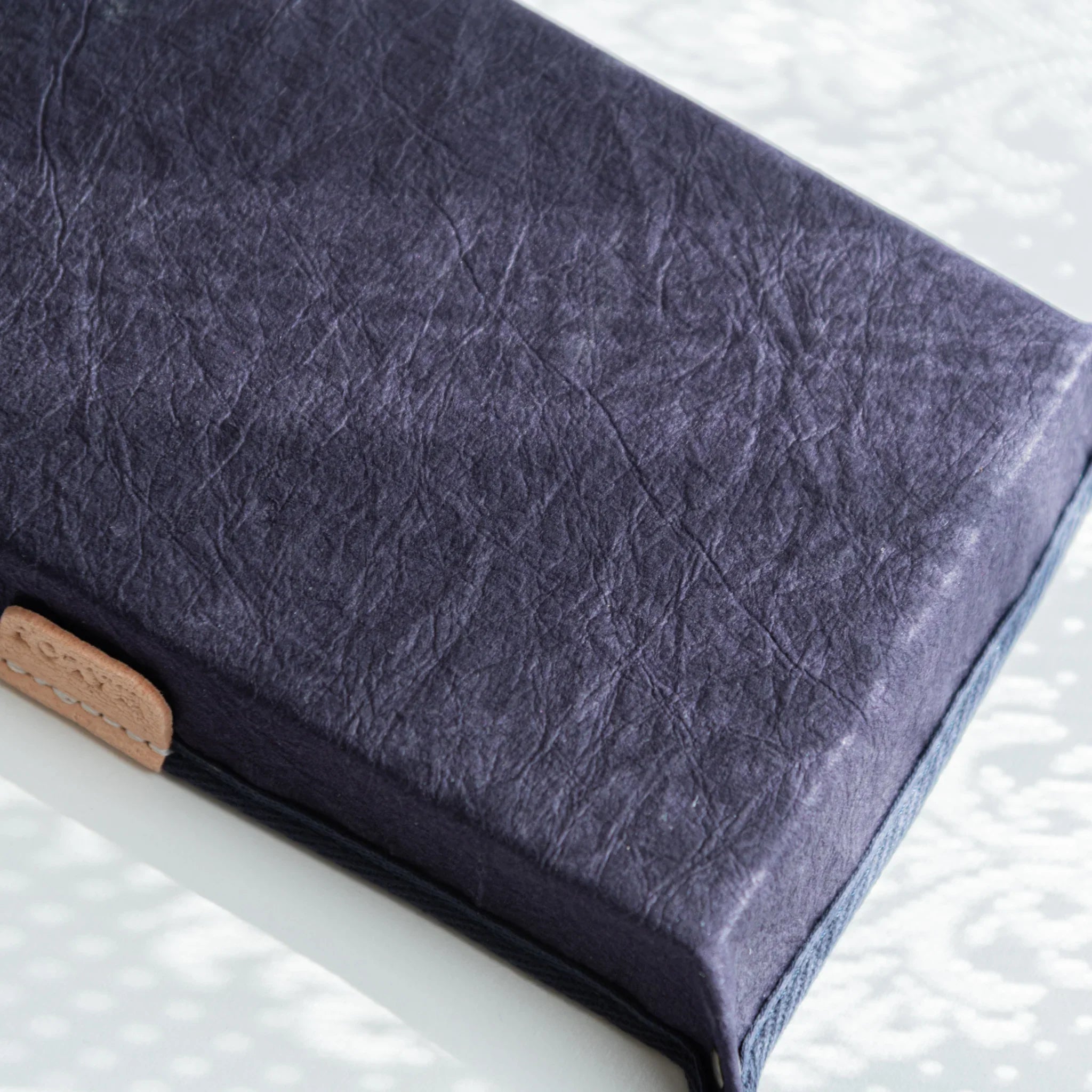 Handcrafted Sugihara Washi Paper Pen Tray purple lifestyle shot showing tray with fountain pens displayed