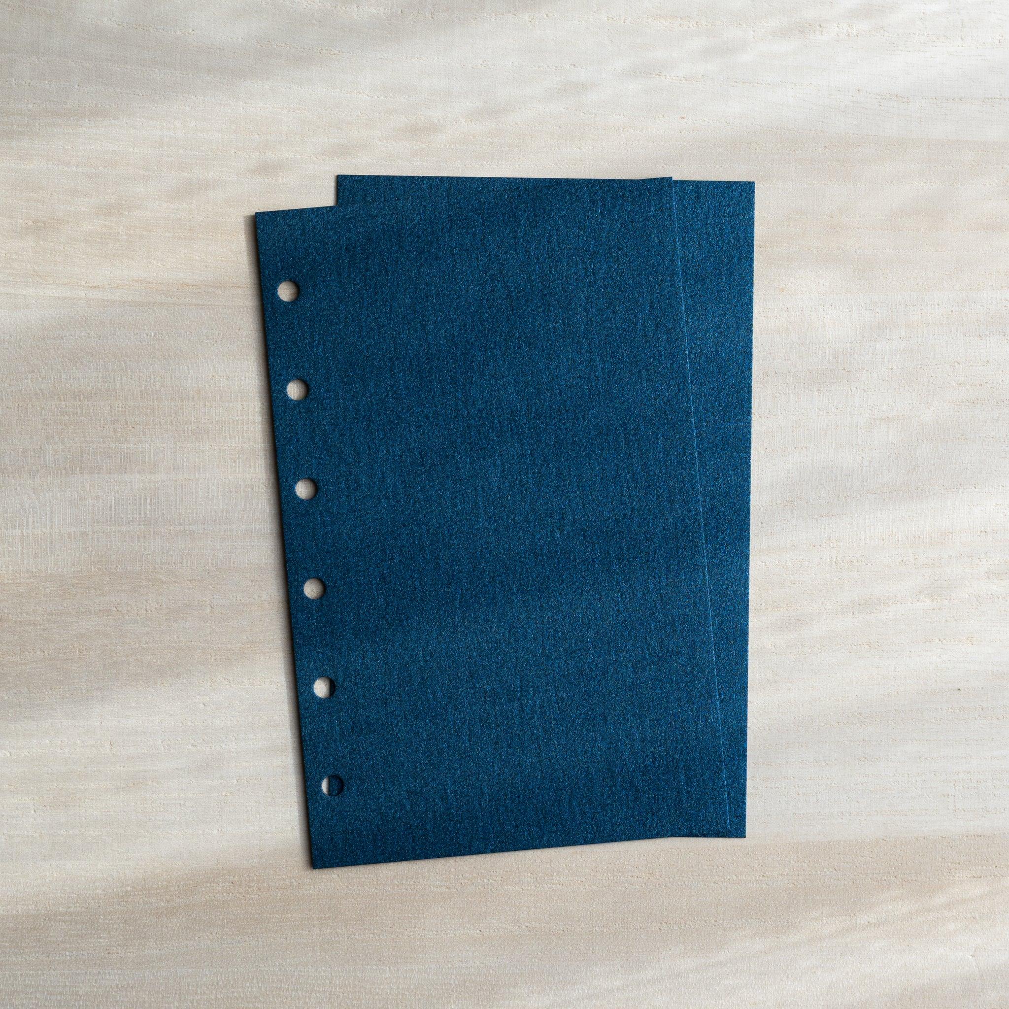 Kate Joe Onion Skin Planner Refill Mini 6 Size pale blue side profile view showing paper edge detail