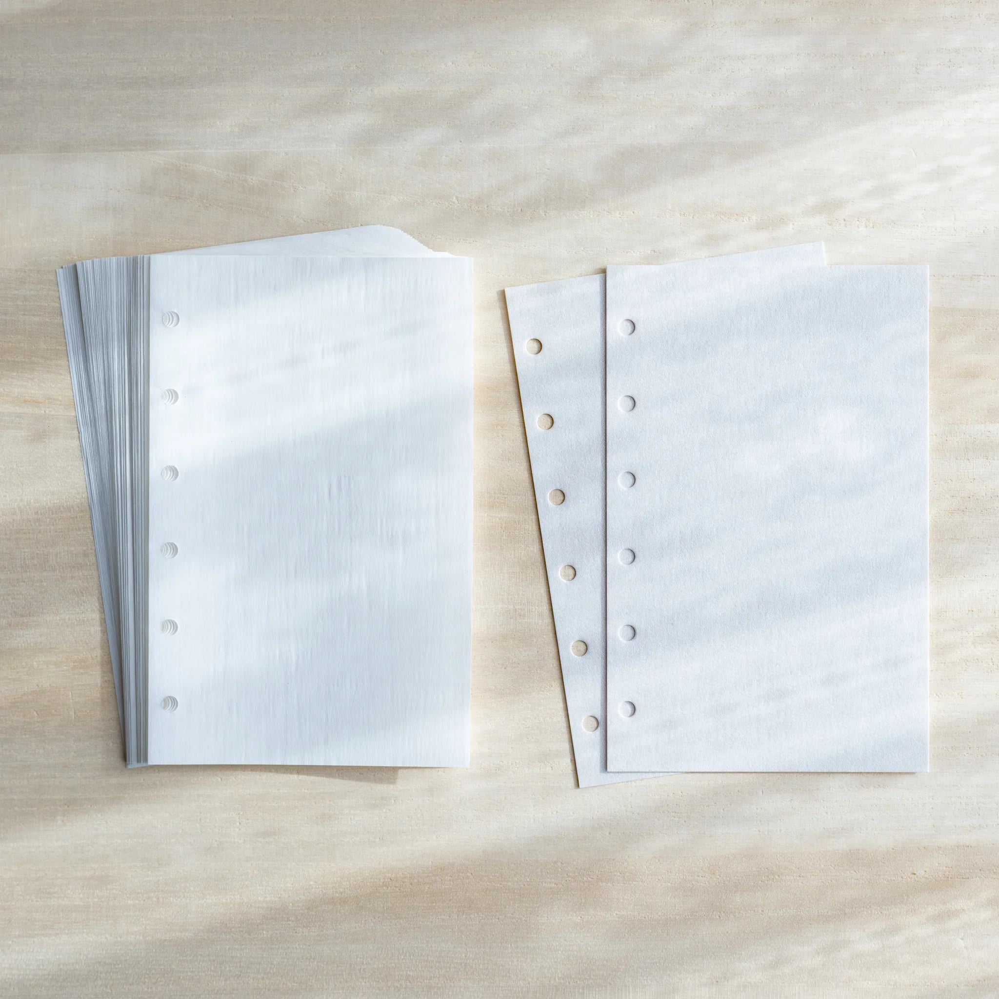 Kate Joe Onion Skin planner refill Mini 6 size white displaying full refill with sheets                       