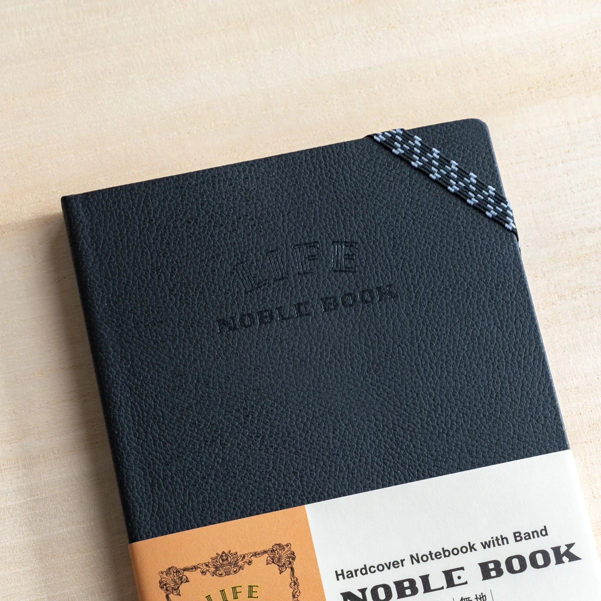 Life Noble A6 notebook, flat lay display hardcover design with binding quality, LIFE Japan A6 hardcover notebook with cream w