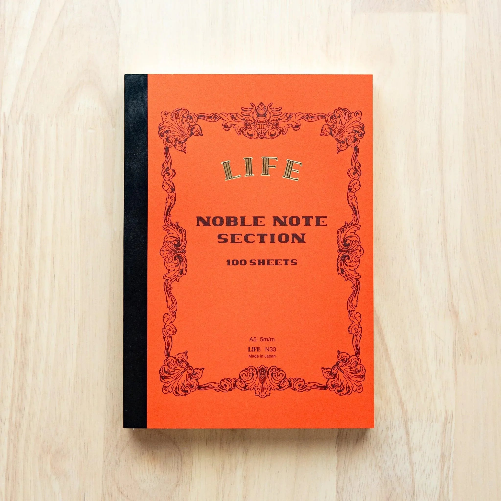 LIFE notebook noble quality with refined binding and smooth paper interior with traditional Japanese craftsmanship