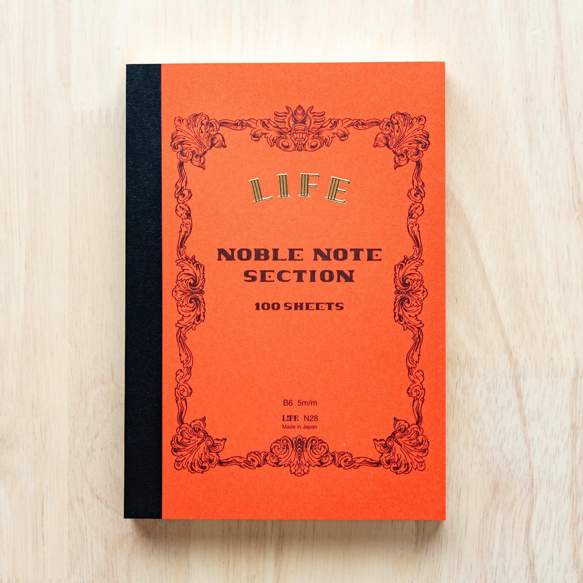 Noble LIFE notebook quality with refined binding and smooth interior pages with traditional Japanese craftsmanship