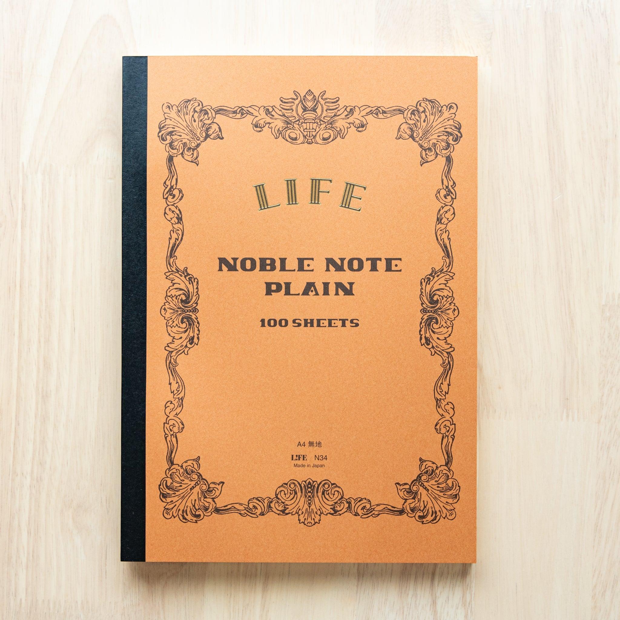 Noble quality LIFE notebook with refined cover design and writing paper pages with traditional Japanese craftsmanship