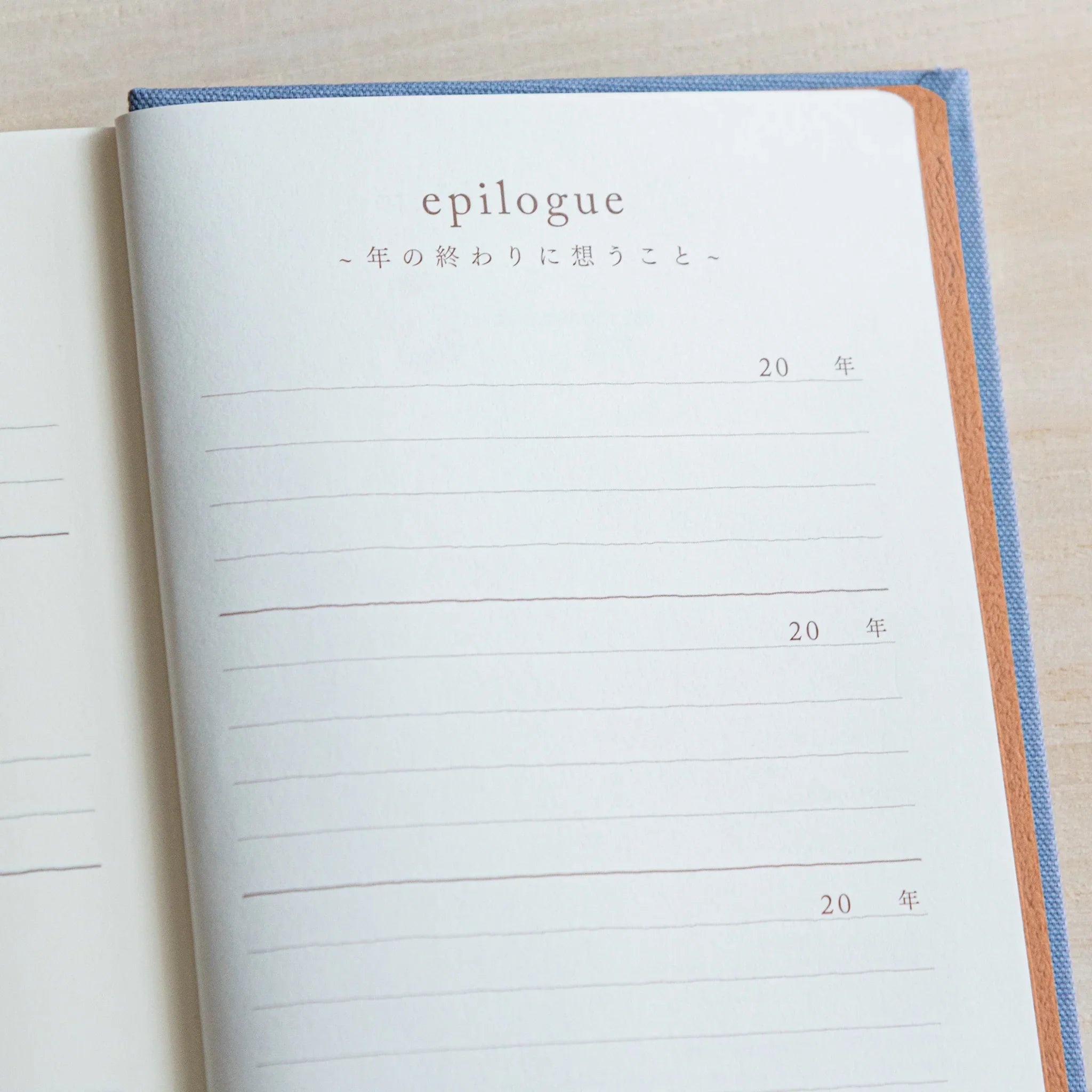 Final product shot of three year journal and features and features and features and features and features