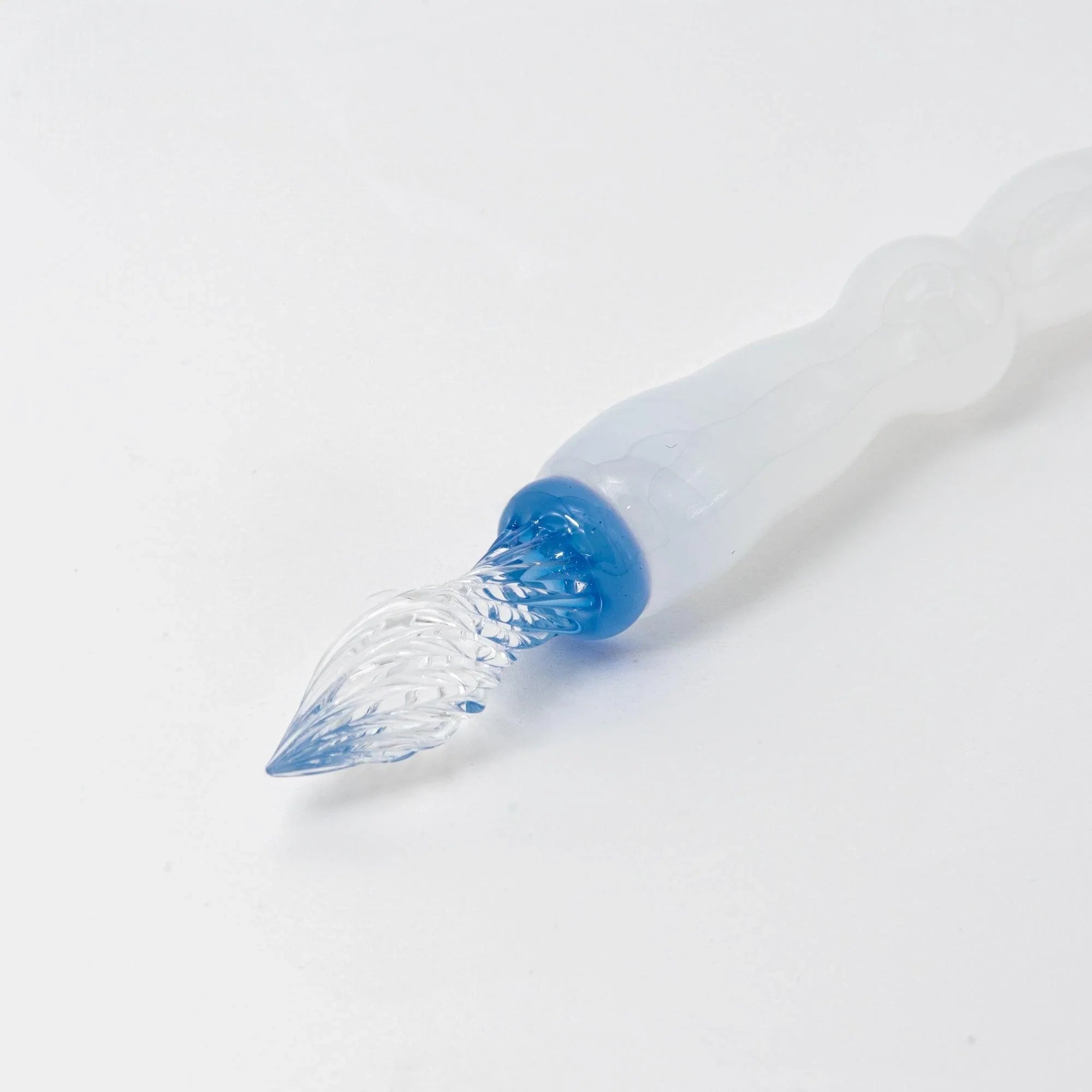 Mystic Unicorn Glass Dip Pen, lifestyle arrangement showing use providing full visual representation and product details