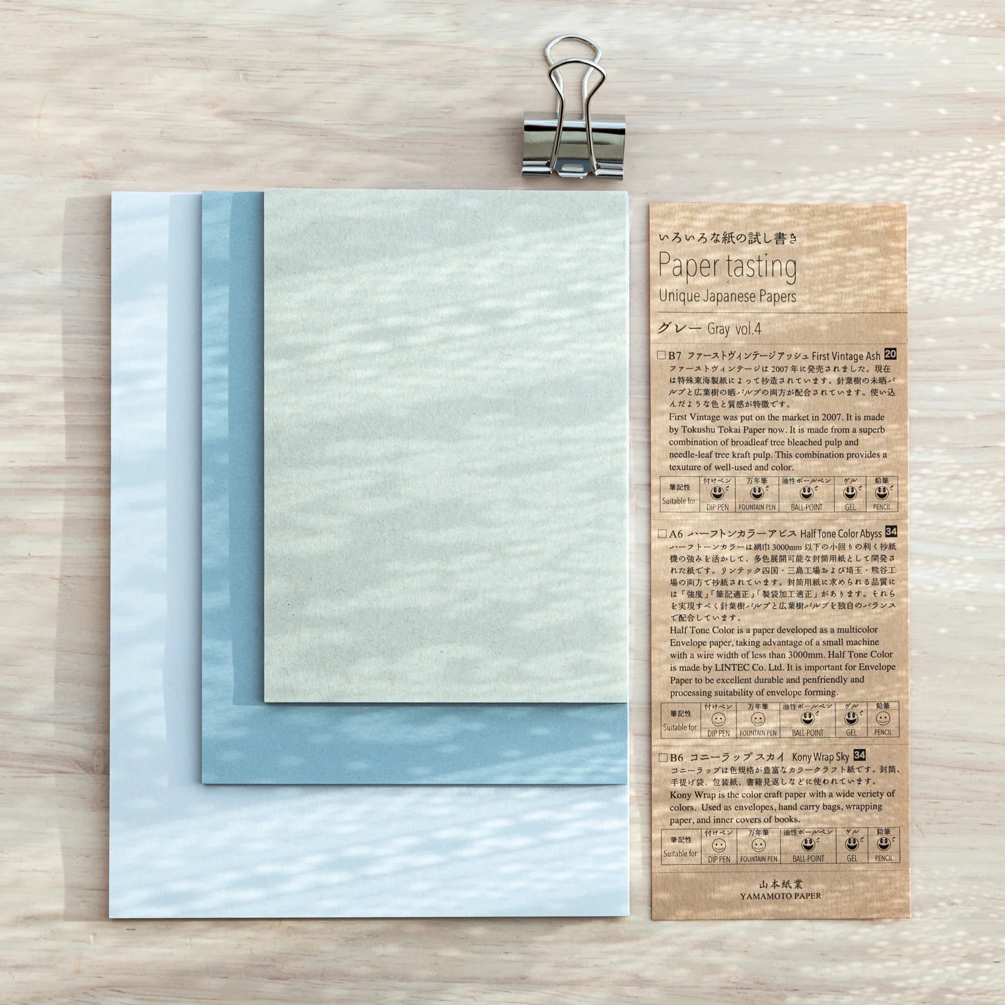 Paper Tasting Writing Pad Set, image 3: overhead perspective with clear detail presenting visual clarity