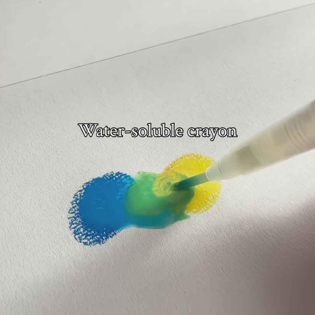Kitpas Little Artist non-toxic watercolor crayons all twenty-four colors arranged in complete full lineup