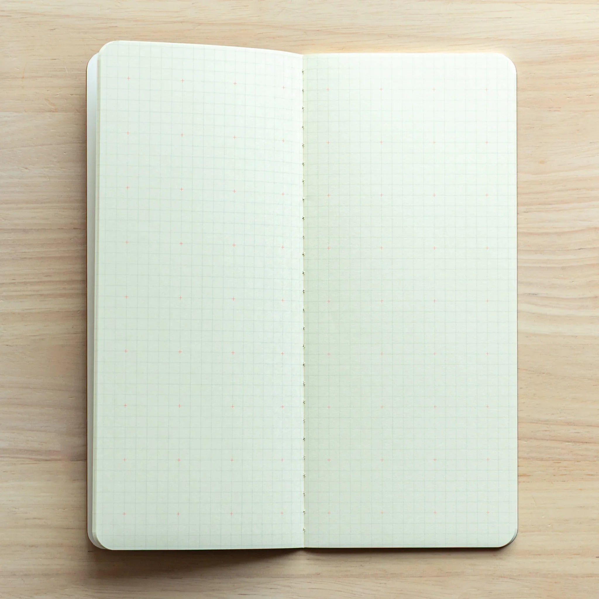 RO-BIKI Basic Series 4.5mm grid notebook with cross marks displayed flat showing cover and grid pattern detail