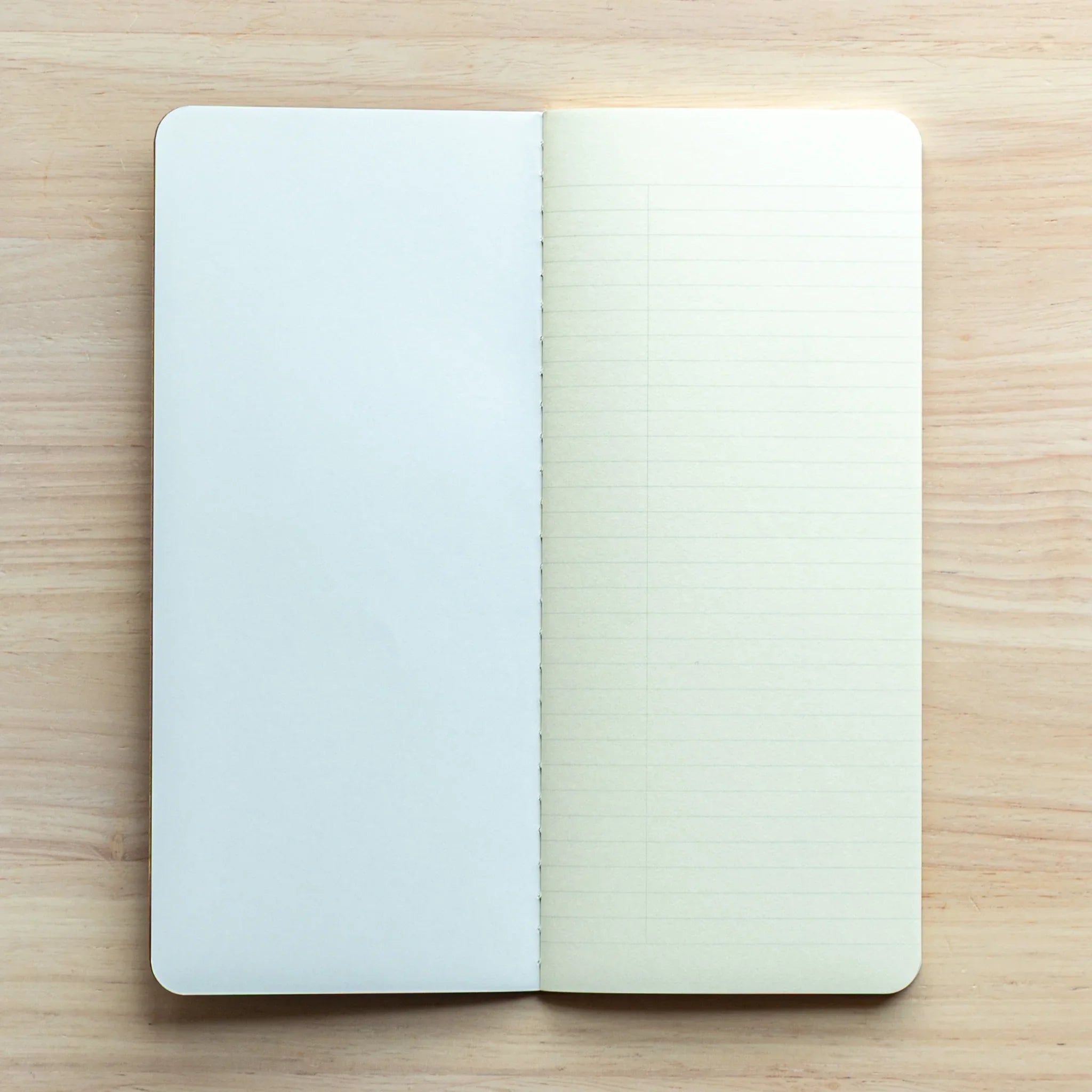 RO-BIKI Basic Series 6mm ruled notebook displayed flat showing cover design and structured line pattern layout