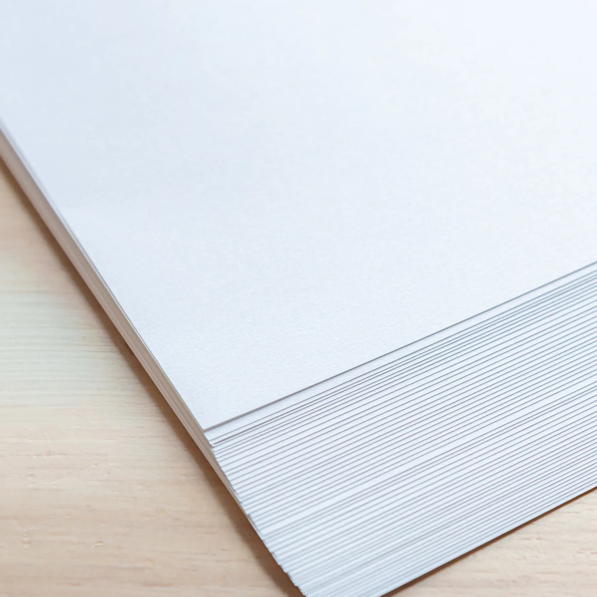 Slight White A4 Loose Leaf Paper shown displaying fine quality white paper surface, Japanese writing stationery