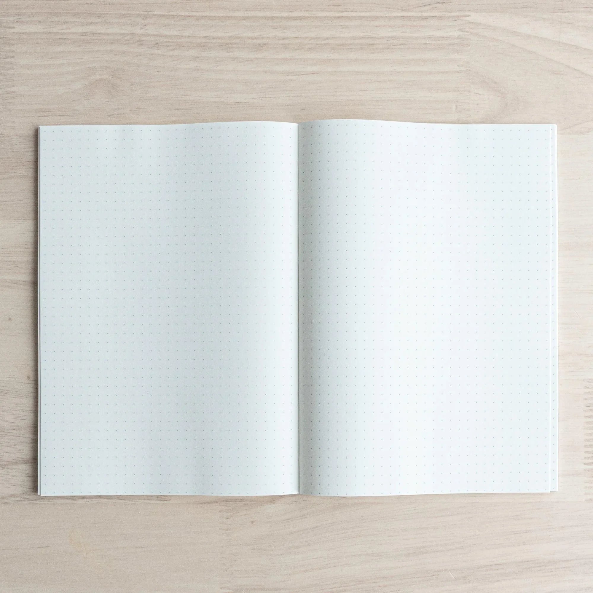 Sanzen FP soft cover A5 notebook with flexible binding, angled shot of lightweight protective cover design