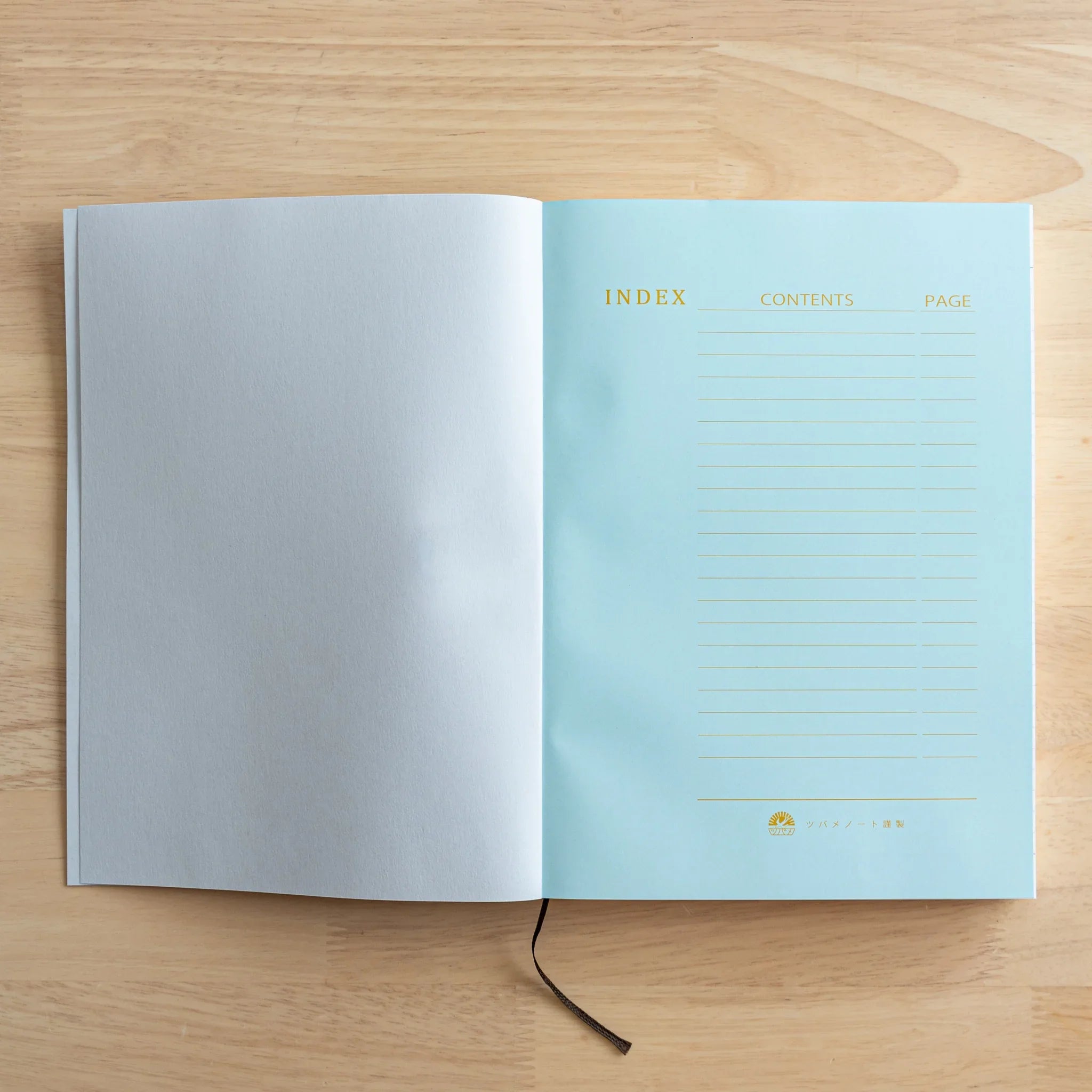 Tsubame Fools Premium Thick Notebook 200 lined sheets open spread heavy weight cream paper flat lay composition