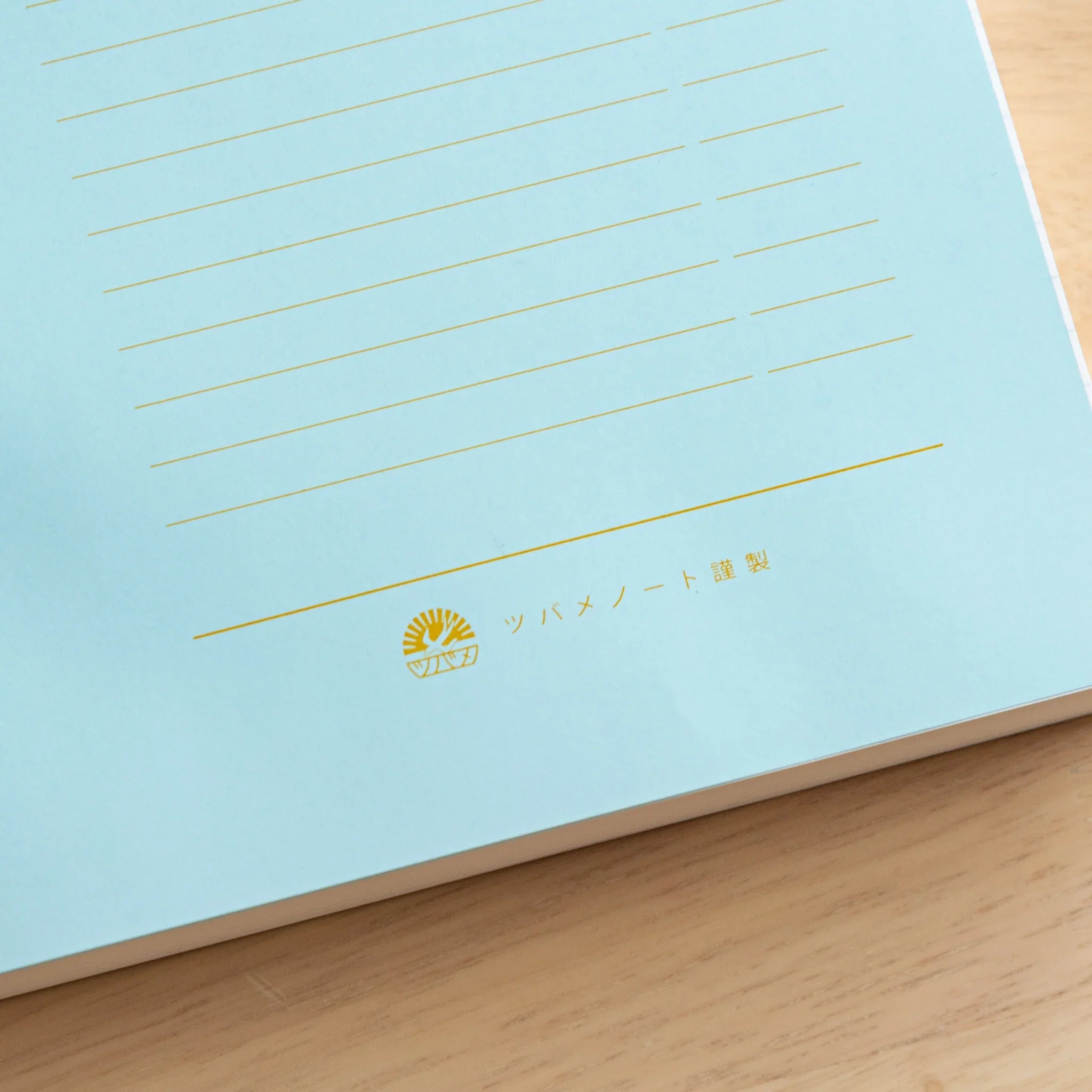 Tsubame Fools Premium Thick Notebook back cover showing Japanese text manufacturing information detail