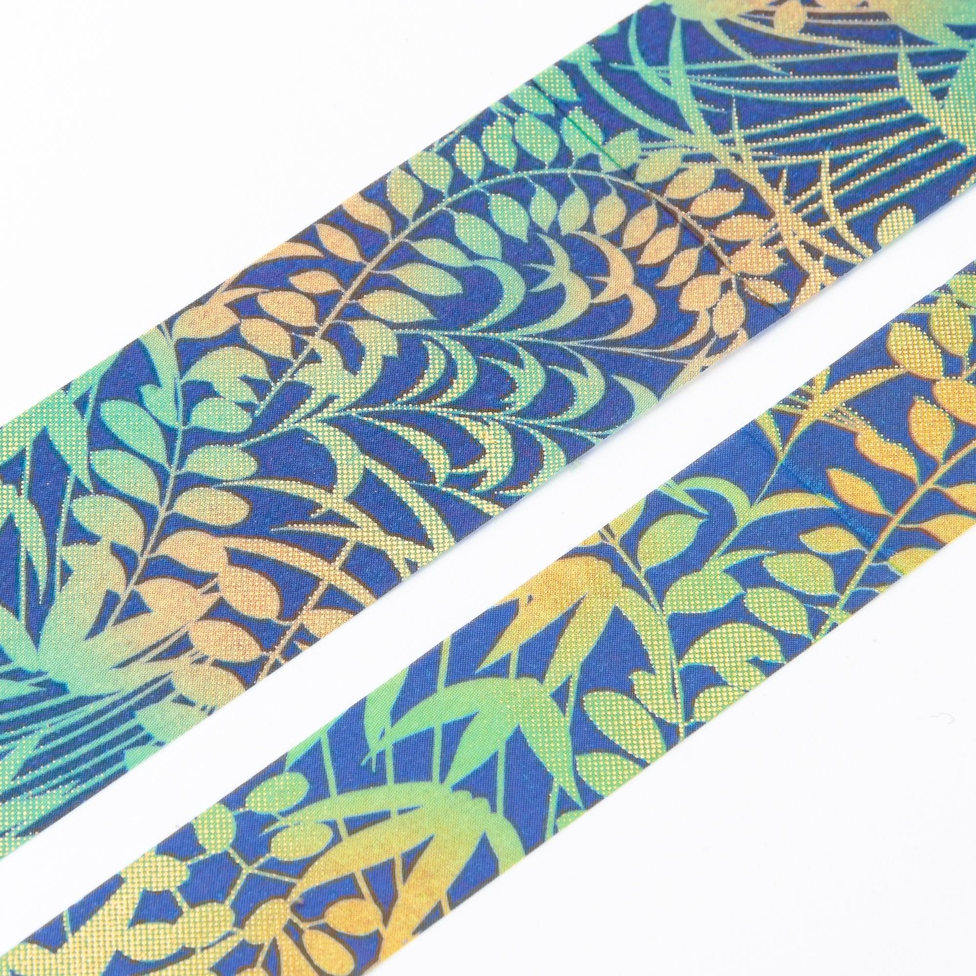 Kimono Beauty Fresh Grass Iyo washi tape showing traditional Japanese kimono pattern with grass design detail close-up