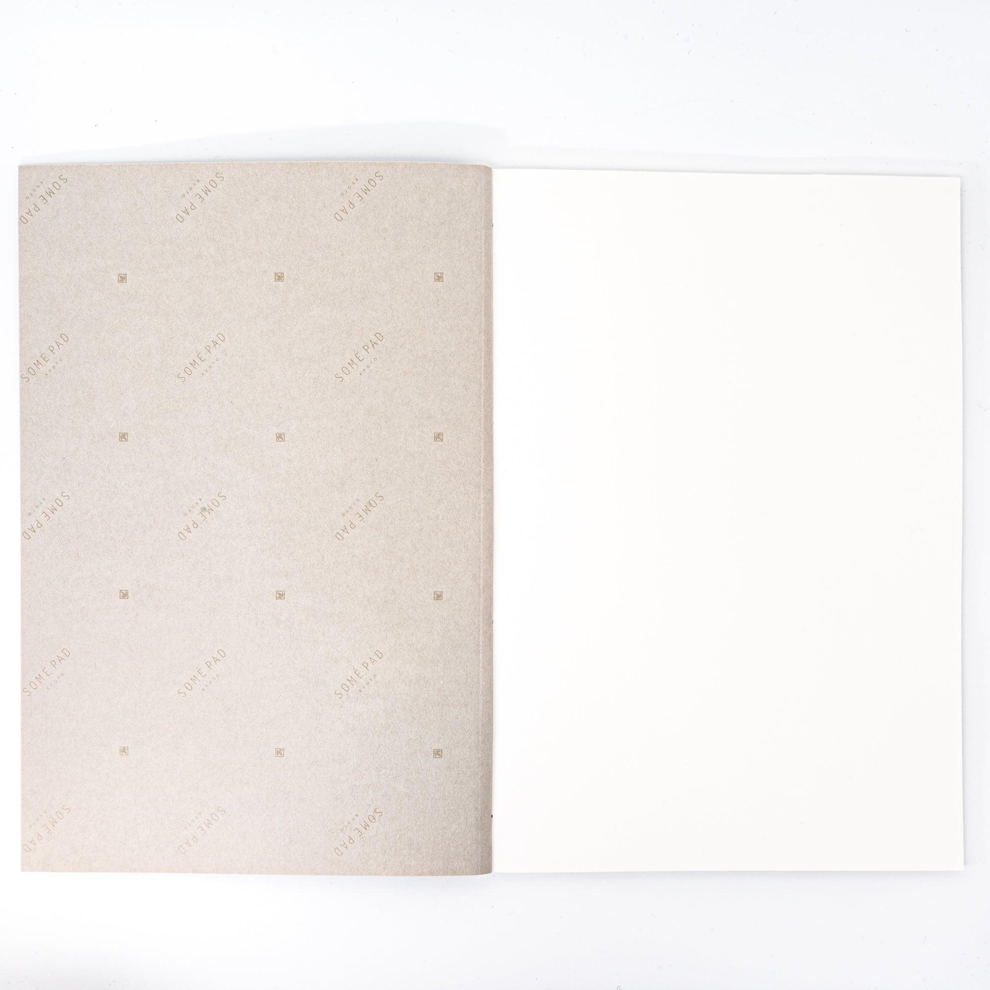 Blue washi paper SOME PAD notebook B5 with traditional Japanese stab binding and design featuring traditional Japanese design